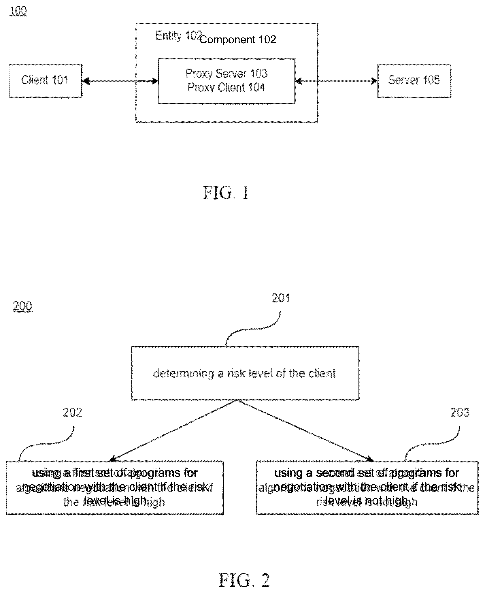 Patent US12592971 Figure 1 – Controlling network access using risk levels determined by user activity and program versioning