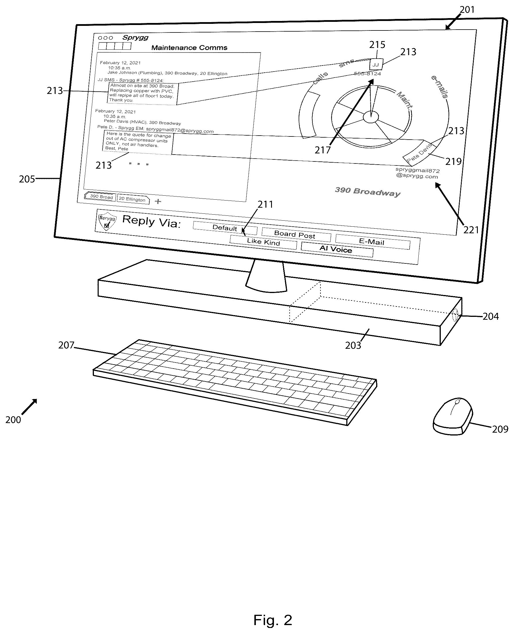 Patent US12592991 Figure 2 – Facilities management techniques having centralized control over communications and actions from diverse applications