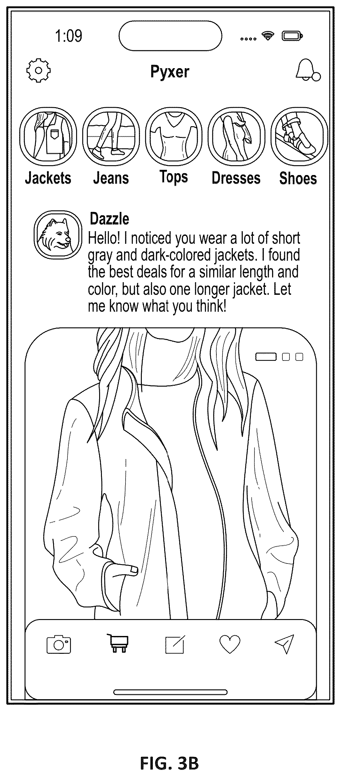 Patent US12597060 Figure 5 – Generative apparel recommendations using images of a person during the course of a communications session among users