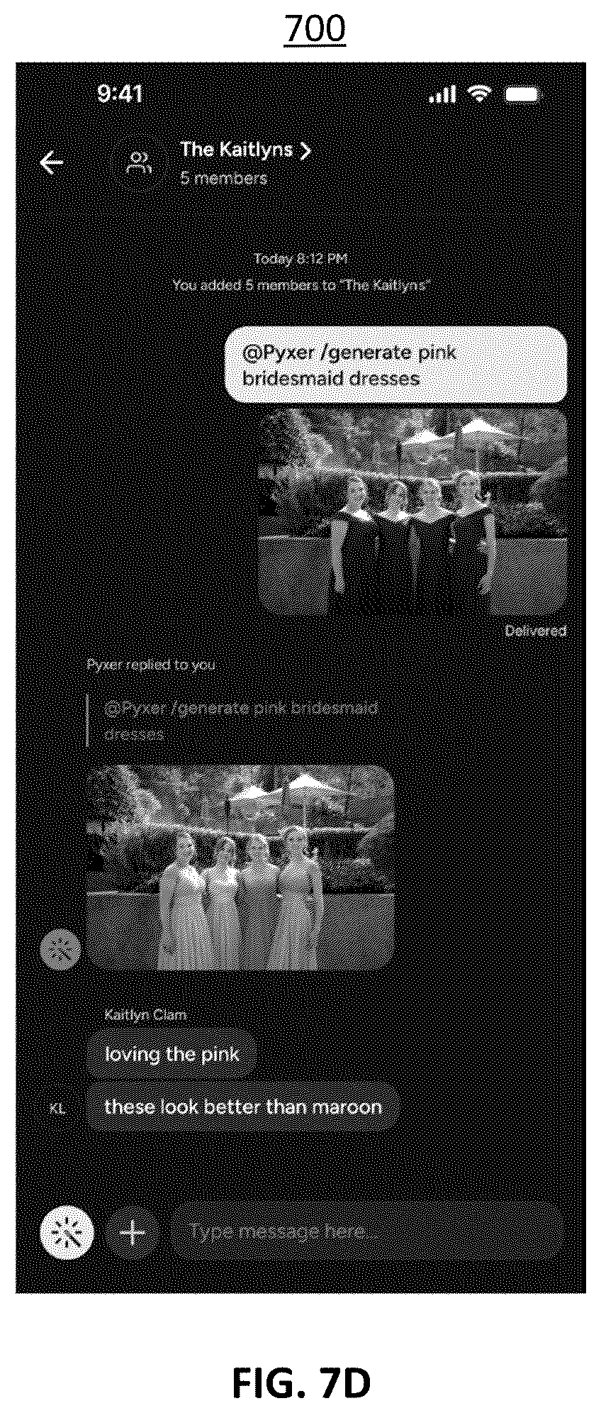 Patent US12597060 Figure 13 – Generative apparel recommendations using images of a person during the course of a communications session among users