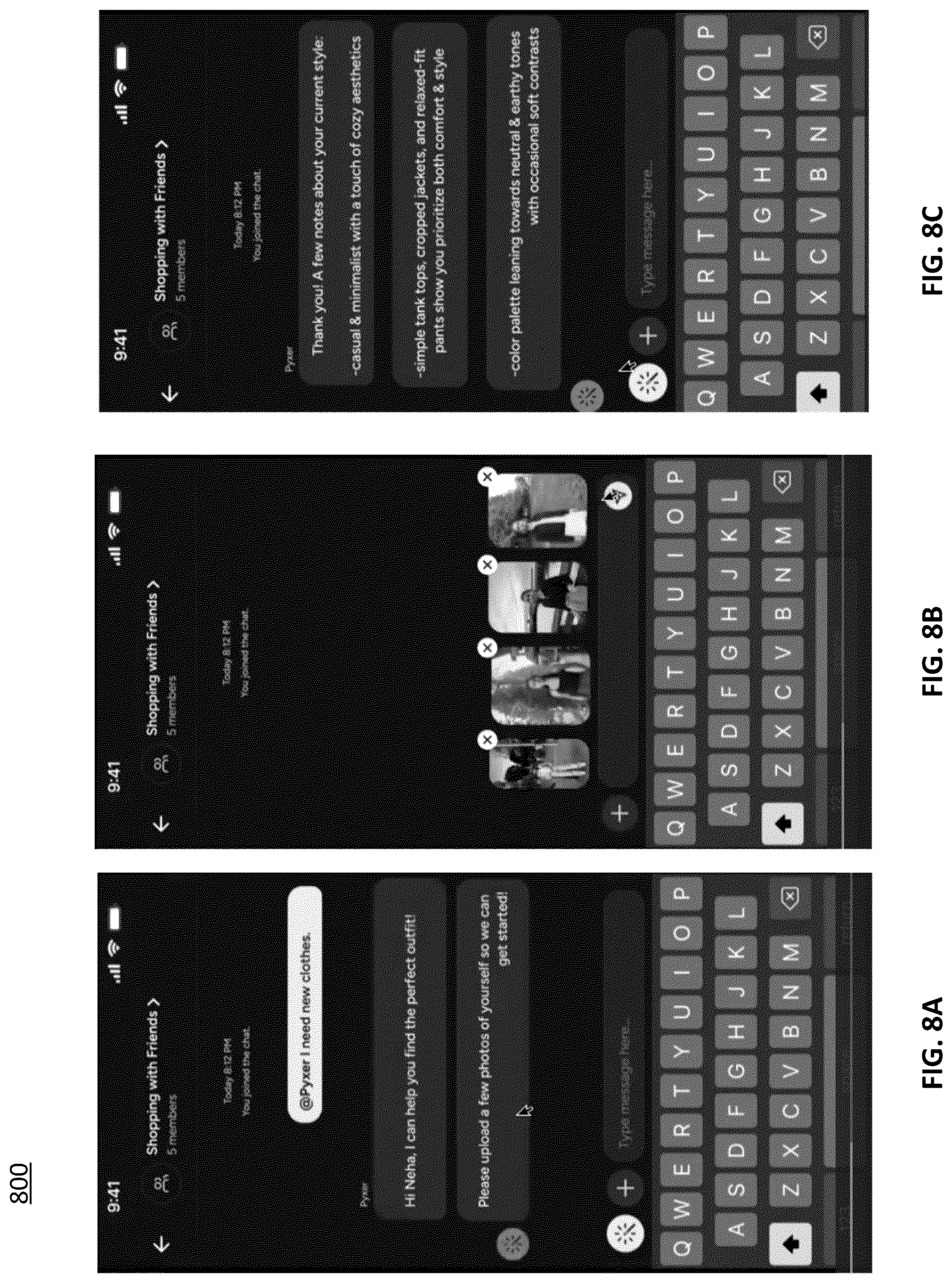 Patent US12597060 Figure 14 – Generative apparel recommendations using images of a person during the course of a communications session among users
