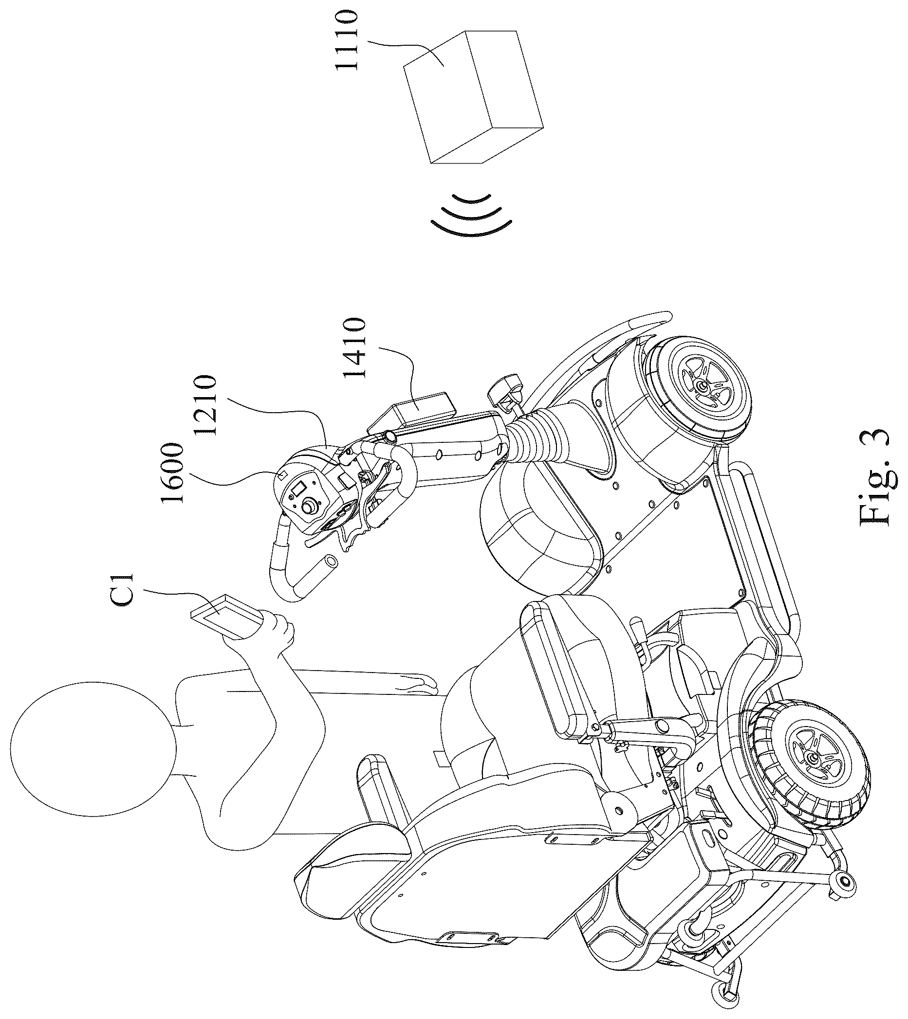 Patent US12597084 Figure 3 – Mobility scooter sharing system and managing method for mobility scooter sharing system