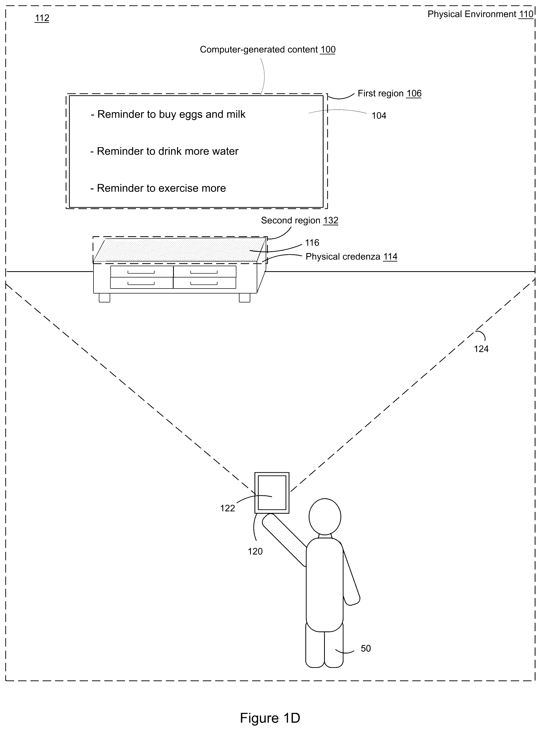 Patent US12597177 Figure 4 – Changing display rendering modes based on multiple regions