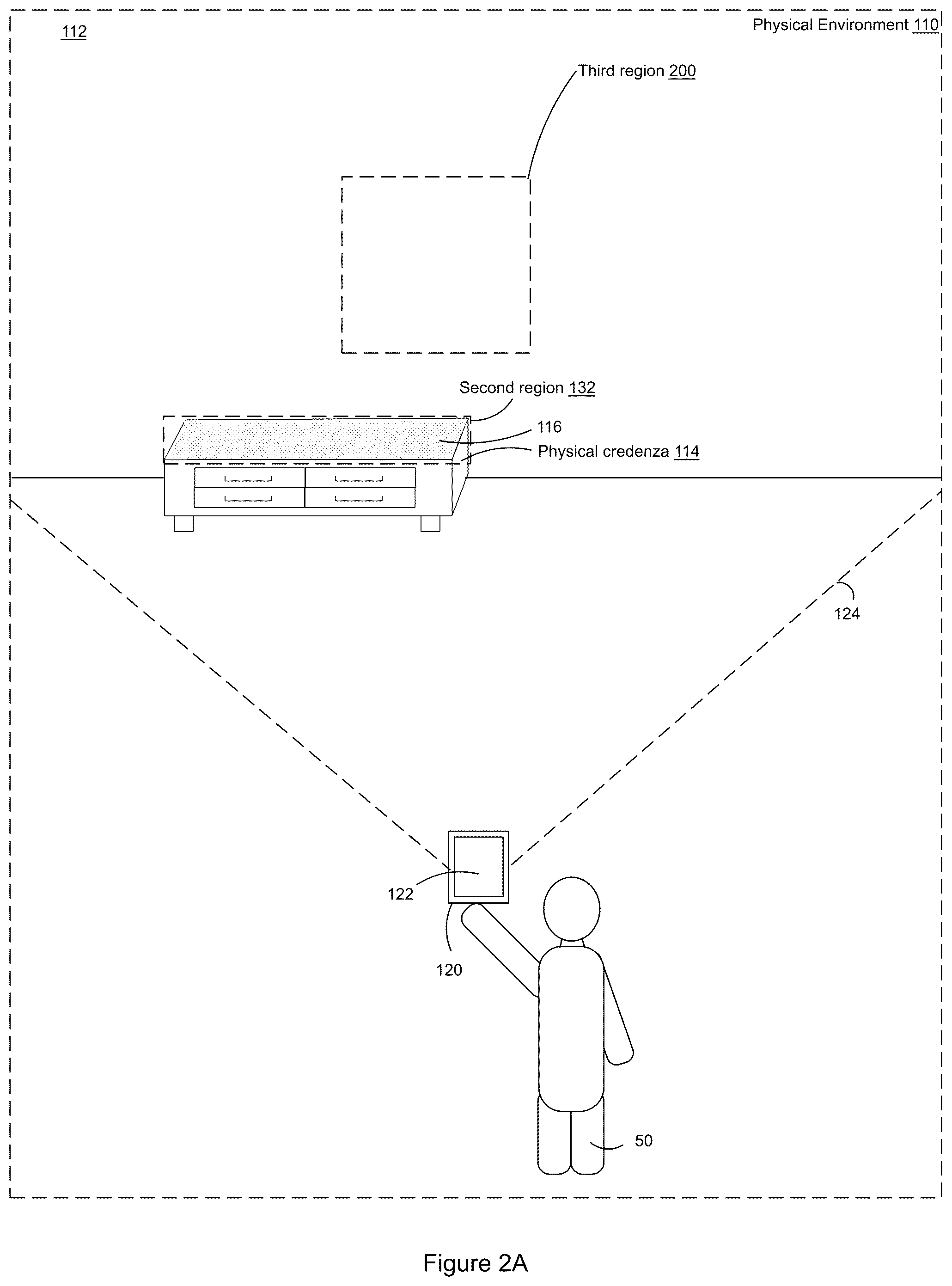 Patent US12597177 Figure 6 – Changing display rendering modes based on multiple regions