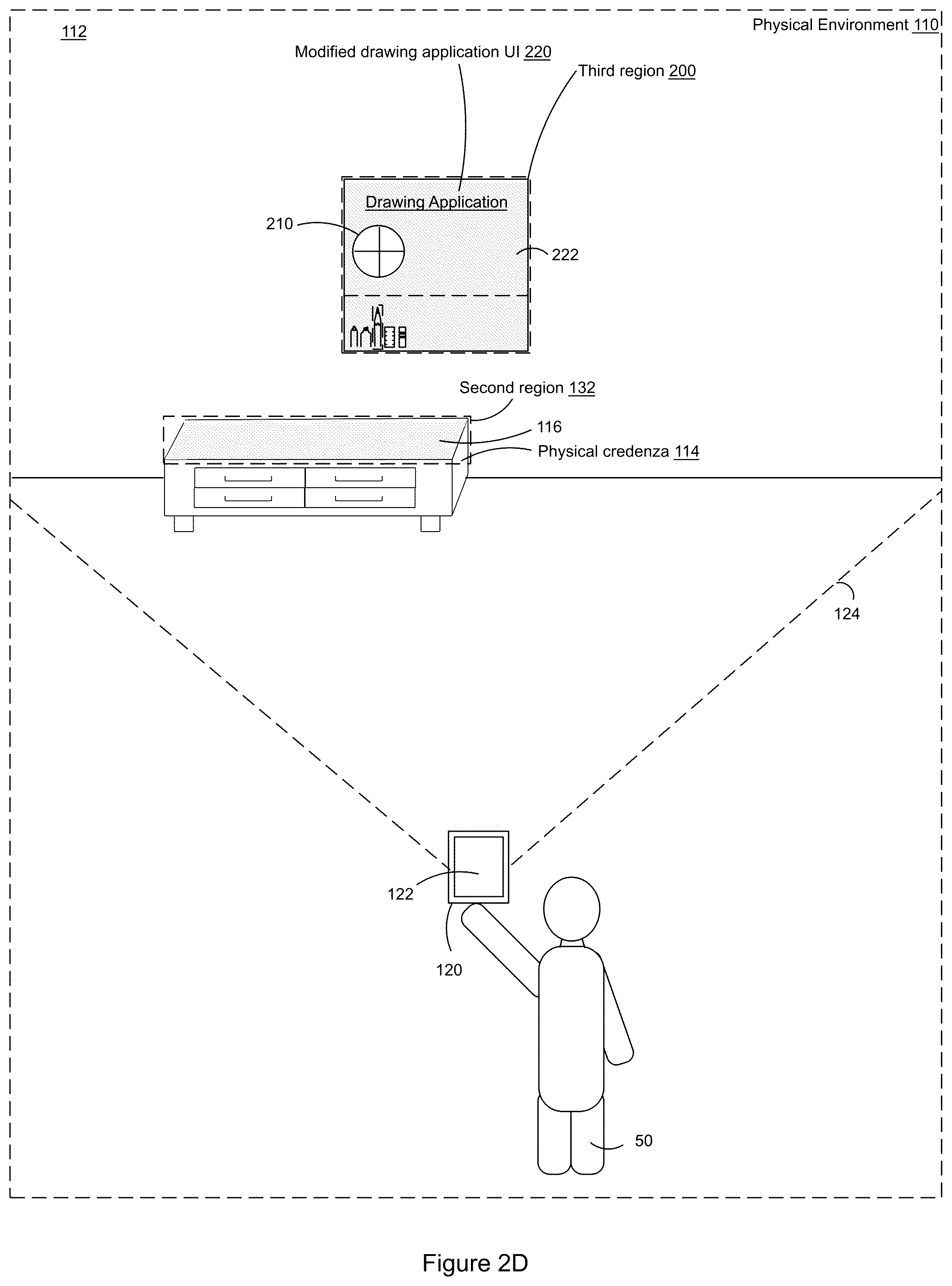 Patent US12597177 Figure 9 – Changing display rendering modes based on multiple regions