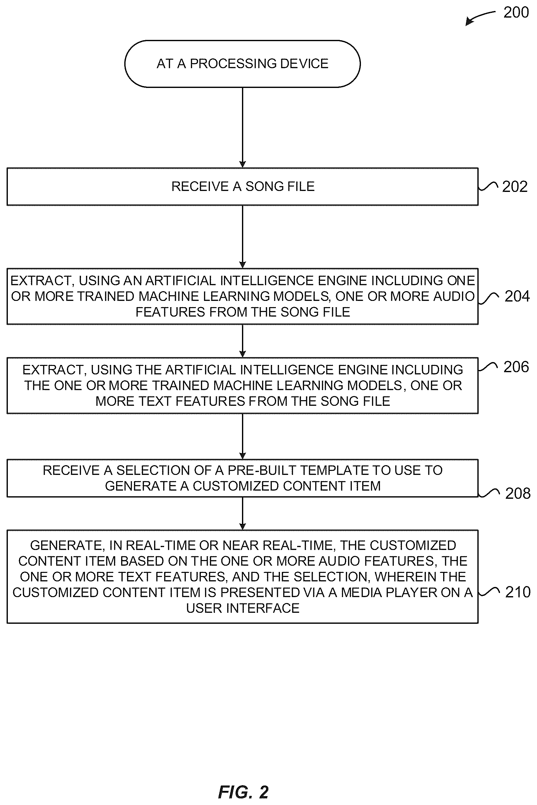 Patent US12597187 Figure 2 – Systems and methods for generating content containing automatically synchronized video, audio, and text
