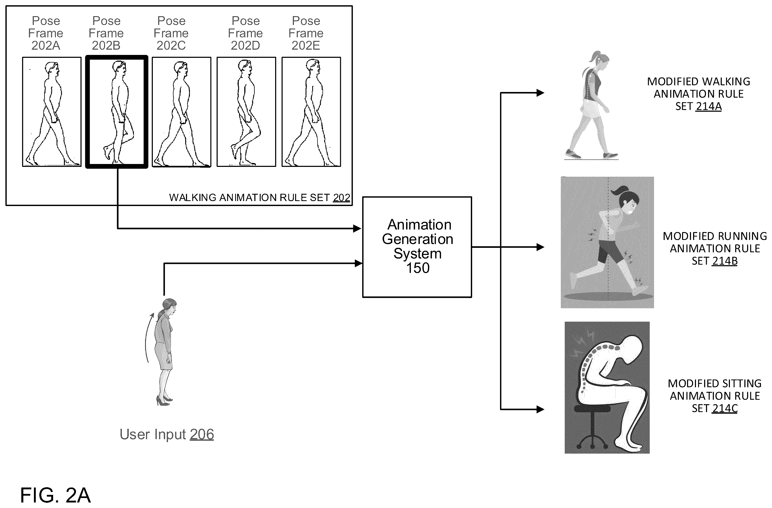 Patent US12597190 Figure 2 – System for customizing in-game character animations by players