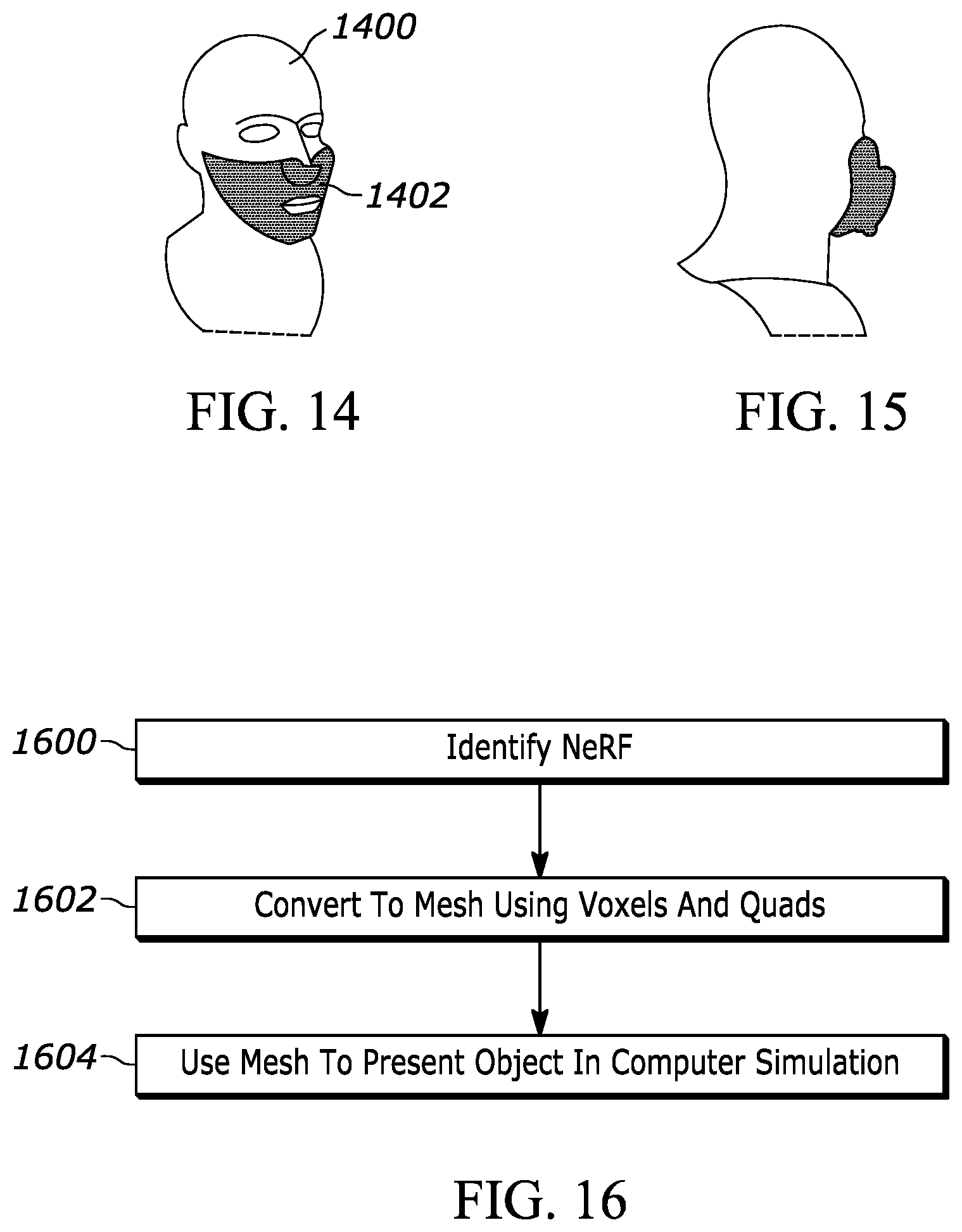 Patent US12597209 Figure 7 – Using polygon mesh render composites during neural radiance field (NeRF) generation