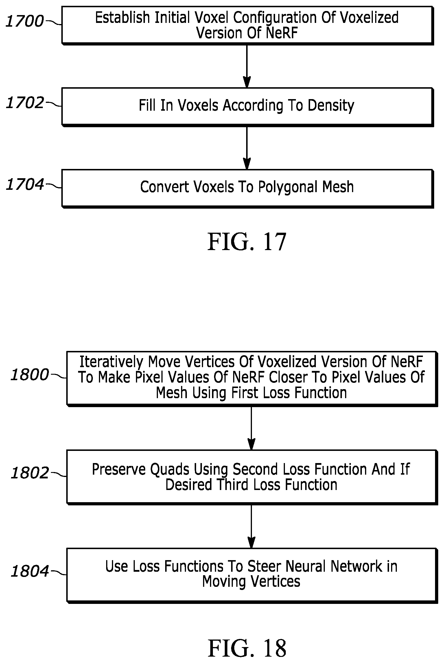 Patent US12597209 Figure 8 – Using polygon mesh render composites during neural radiance field (NeRF) generation