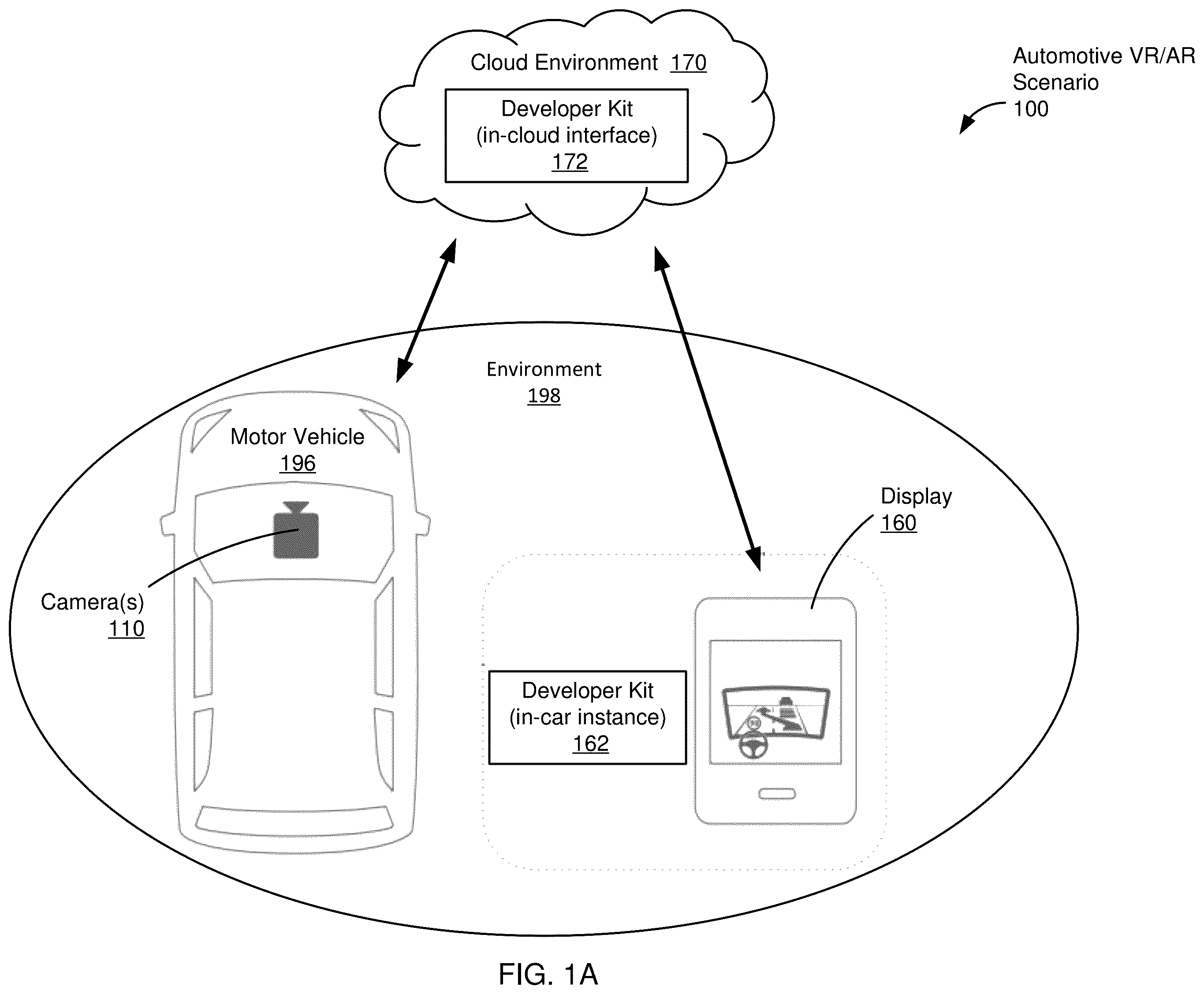 Patent US12597217 Figure 1 – Methods and systems for augmented reality in automotive applications