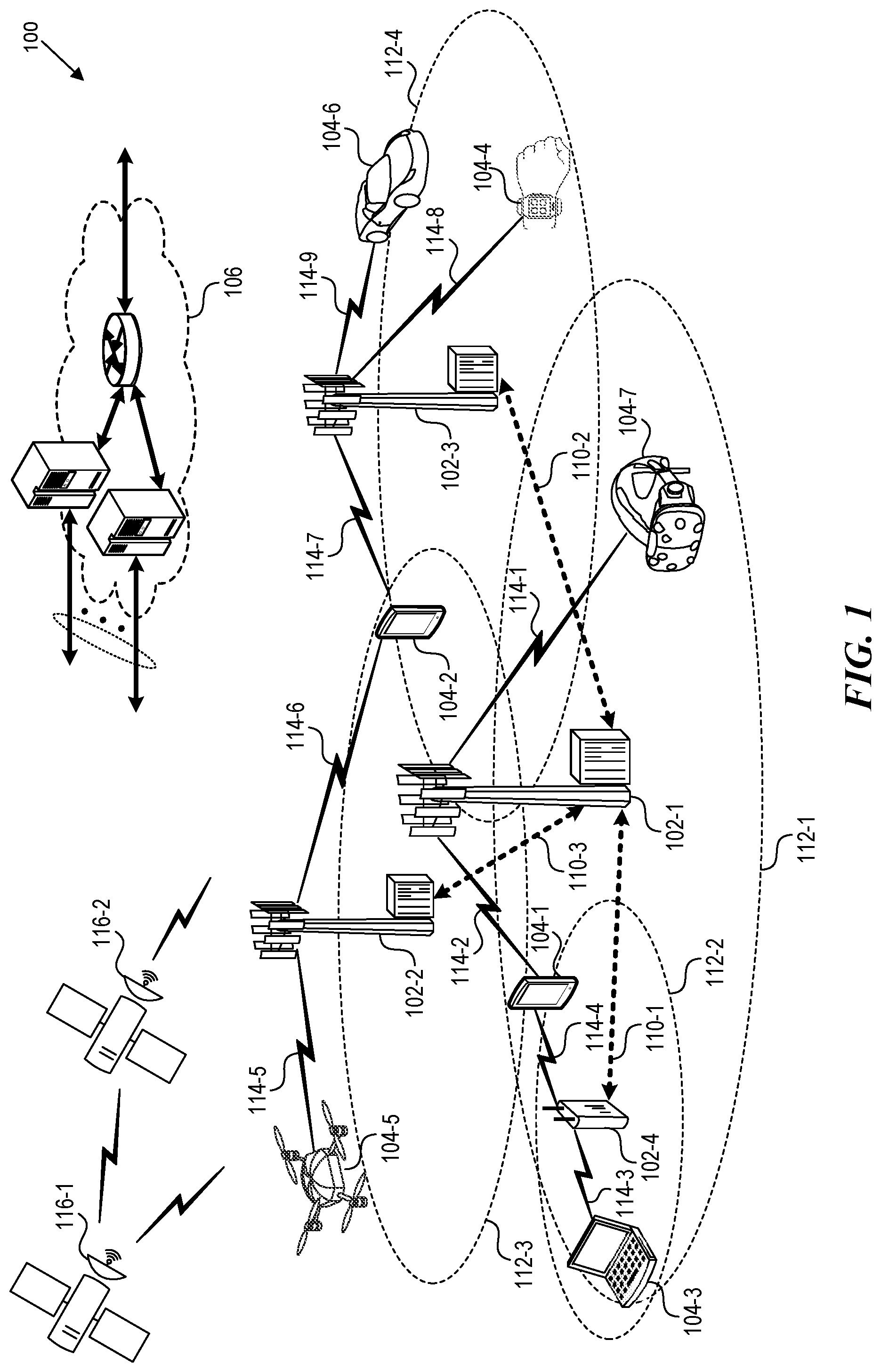 Patent US12597218 Figure 1 – Extended reality (XR) modeling of network user devices via peer devices
