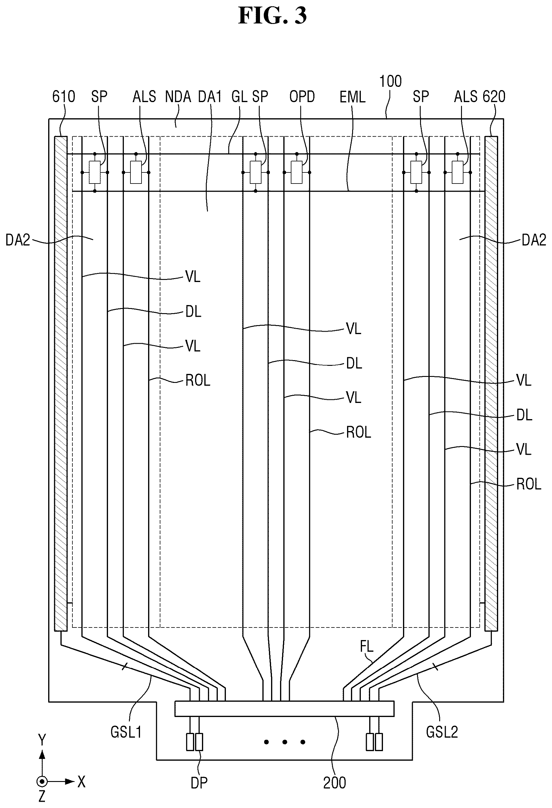 Patent US12597288 Figure 3 – Display device