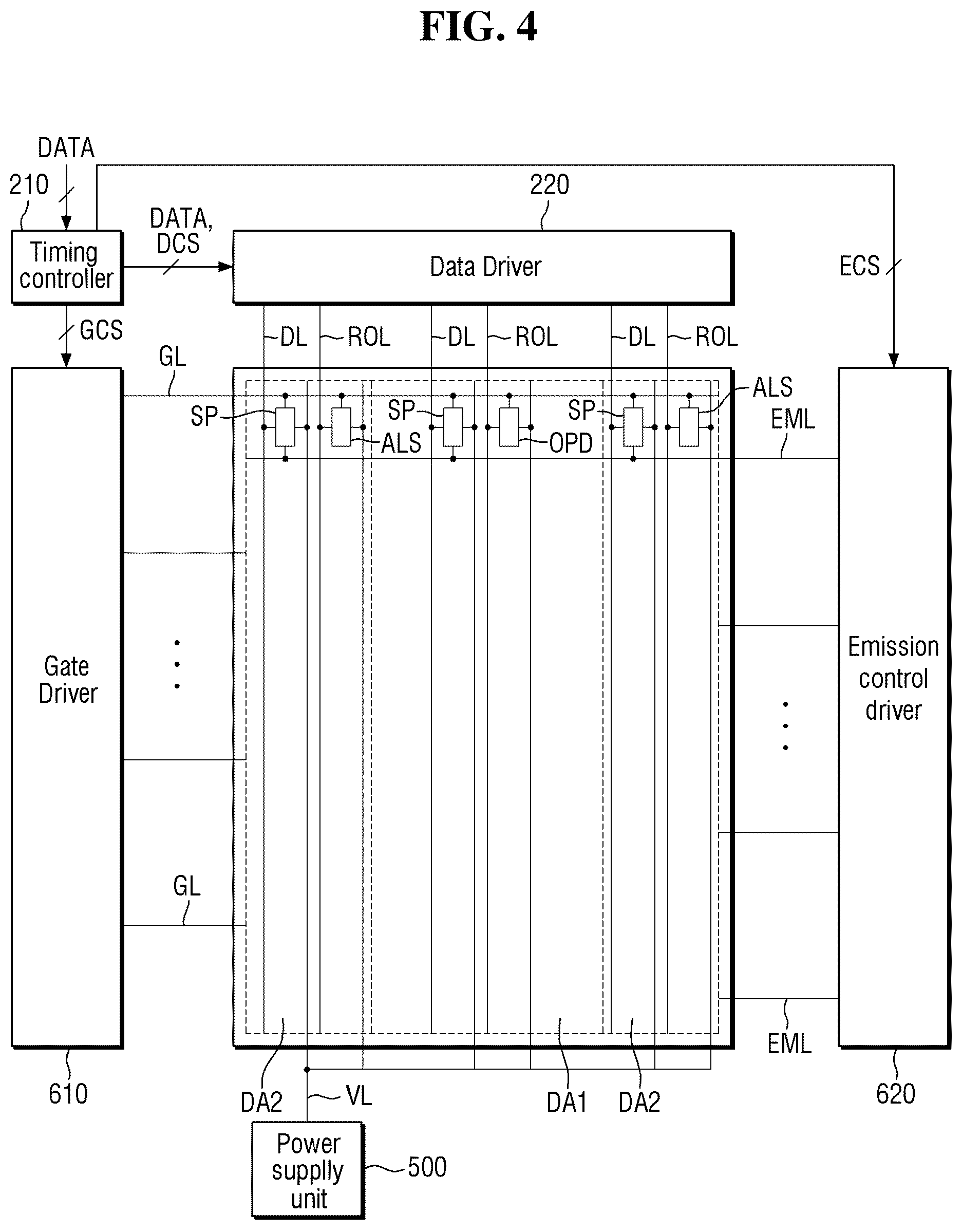 Patent US12597288 Figure 4 – Display device
