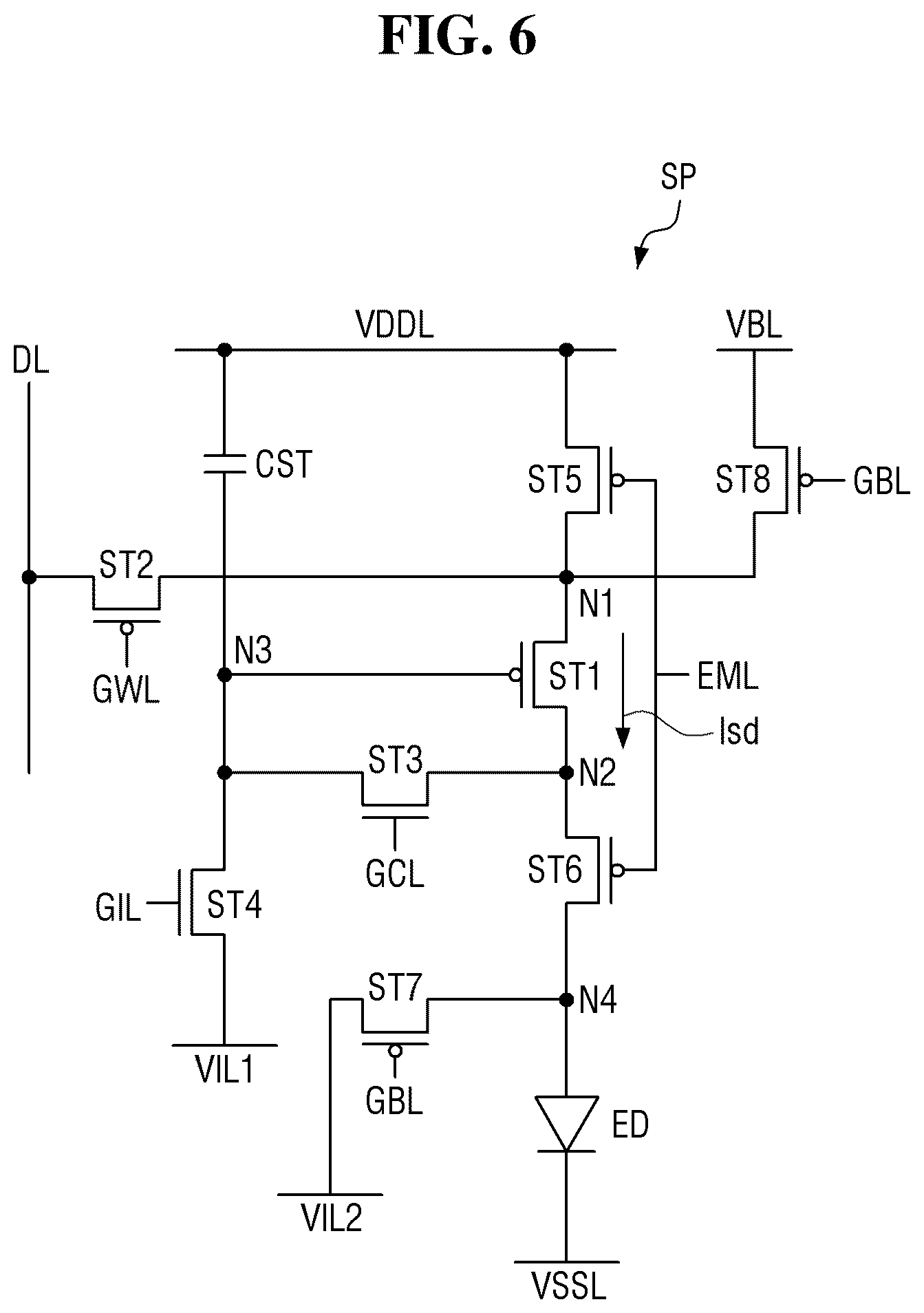 Patent US12597288 Figure 6 – Display device