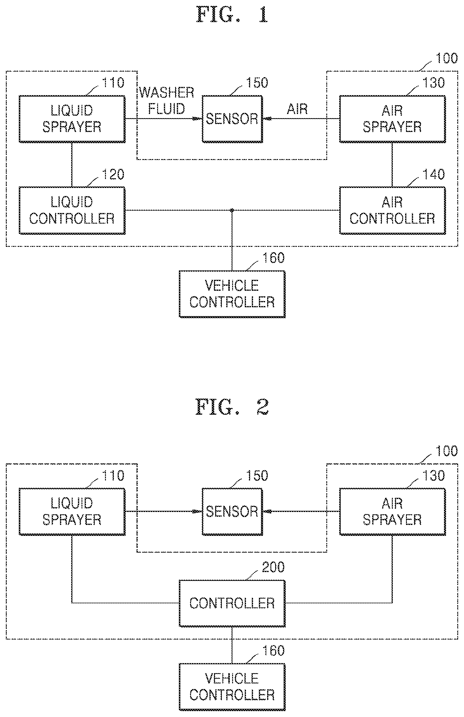 Patent US12597301 Figure 1 – Vehicle sensor cleaning apparatus and control method thereof