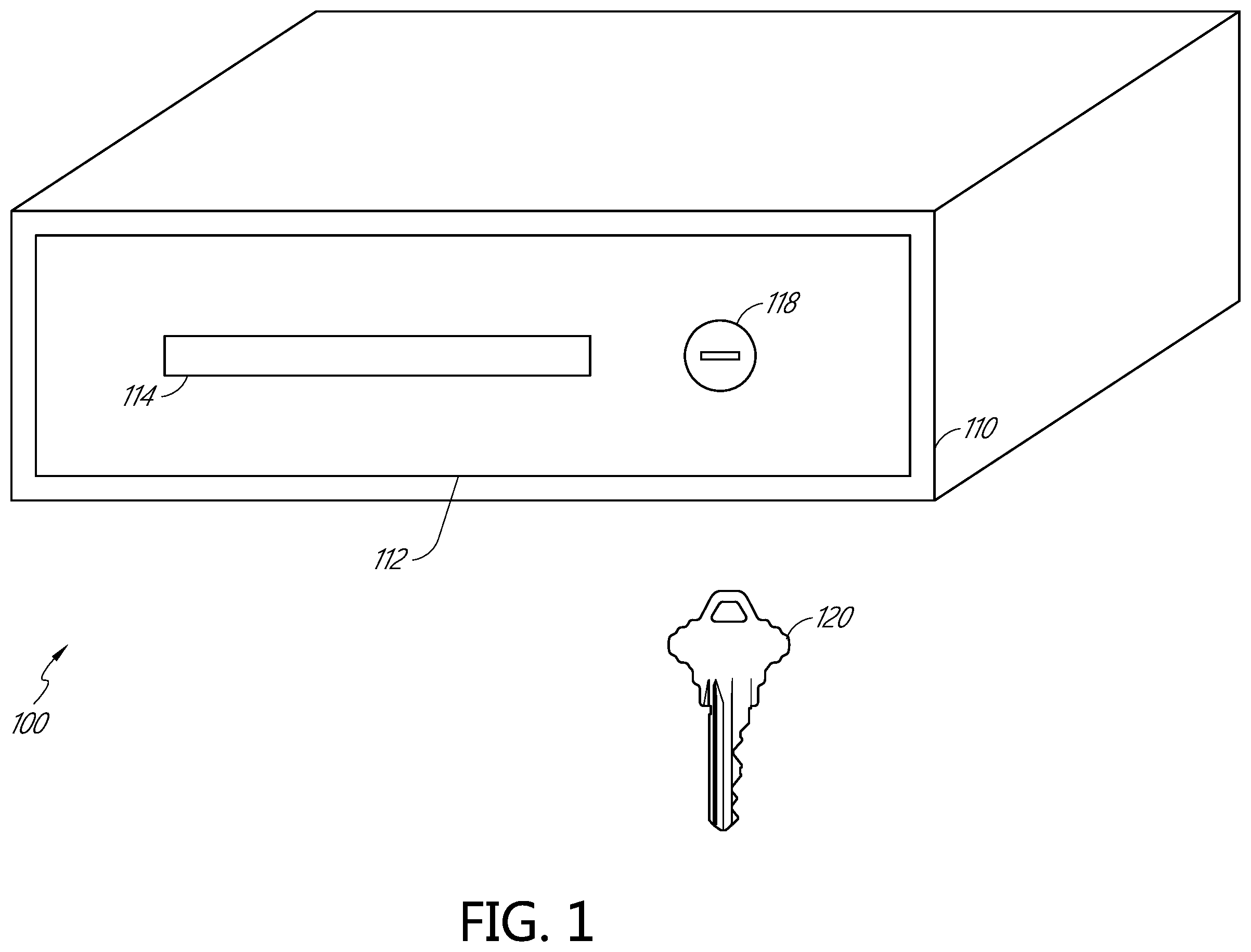 Patent US12597305 Figure 1 – Locking system