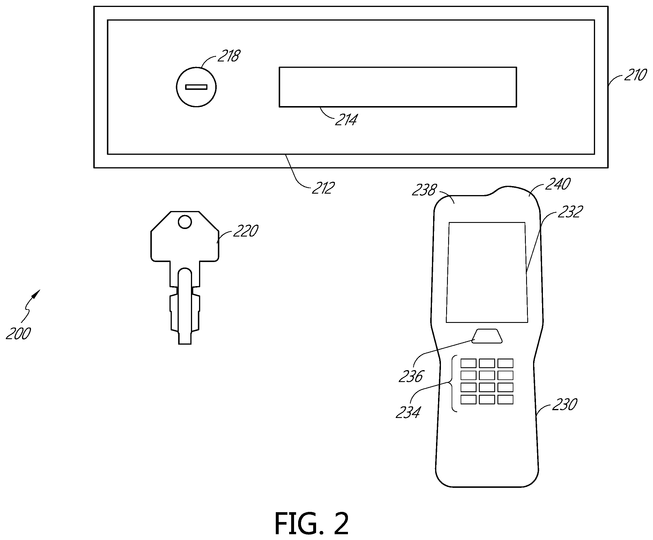 Patent US12597305 Figure 2 – Locking system