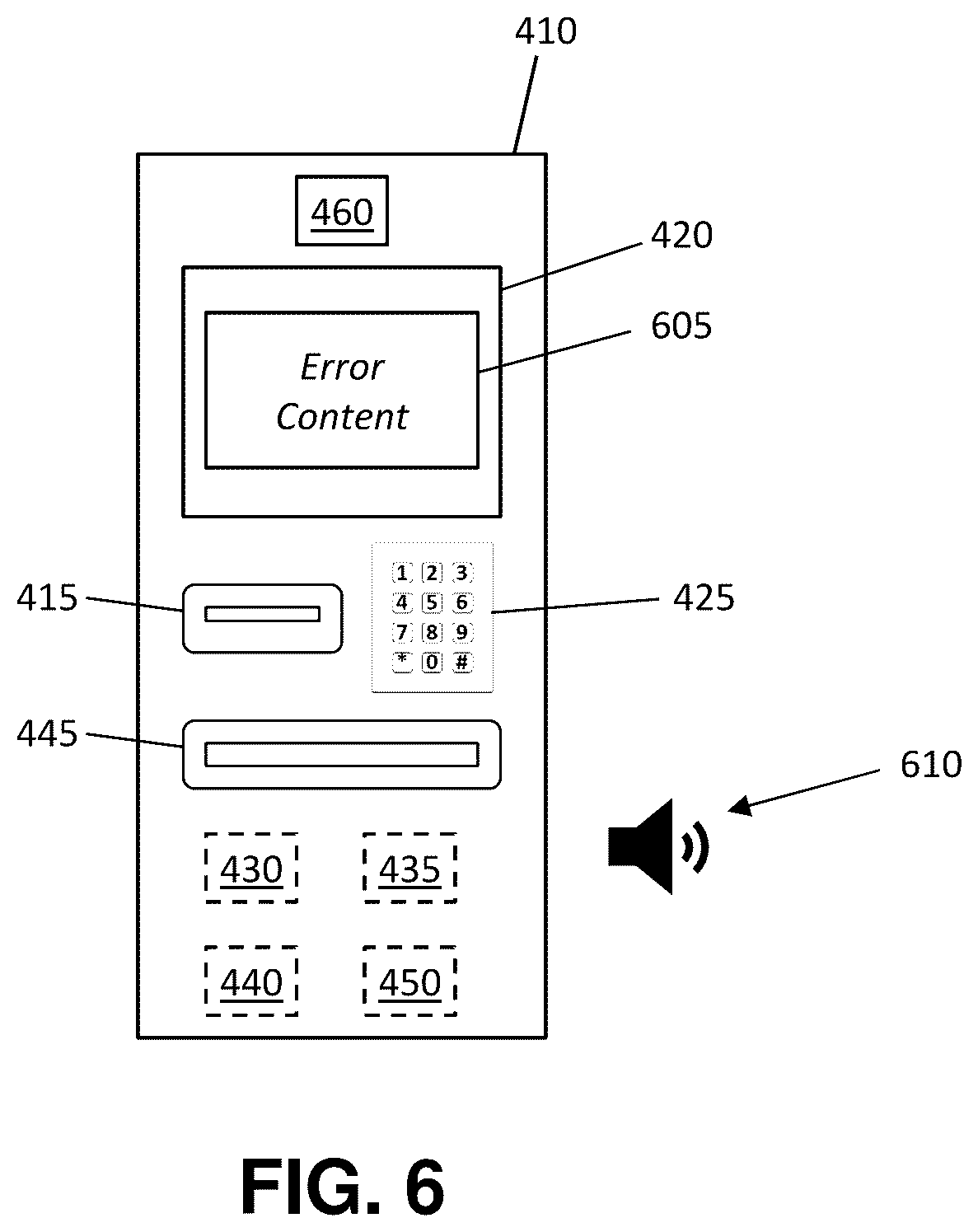 Patent US12597322 Figure 5 – Dynamic triggering of simulated errors in automated teller machines