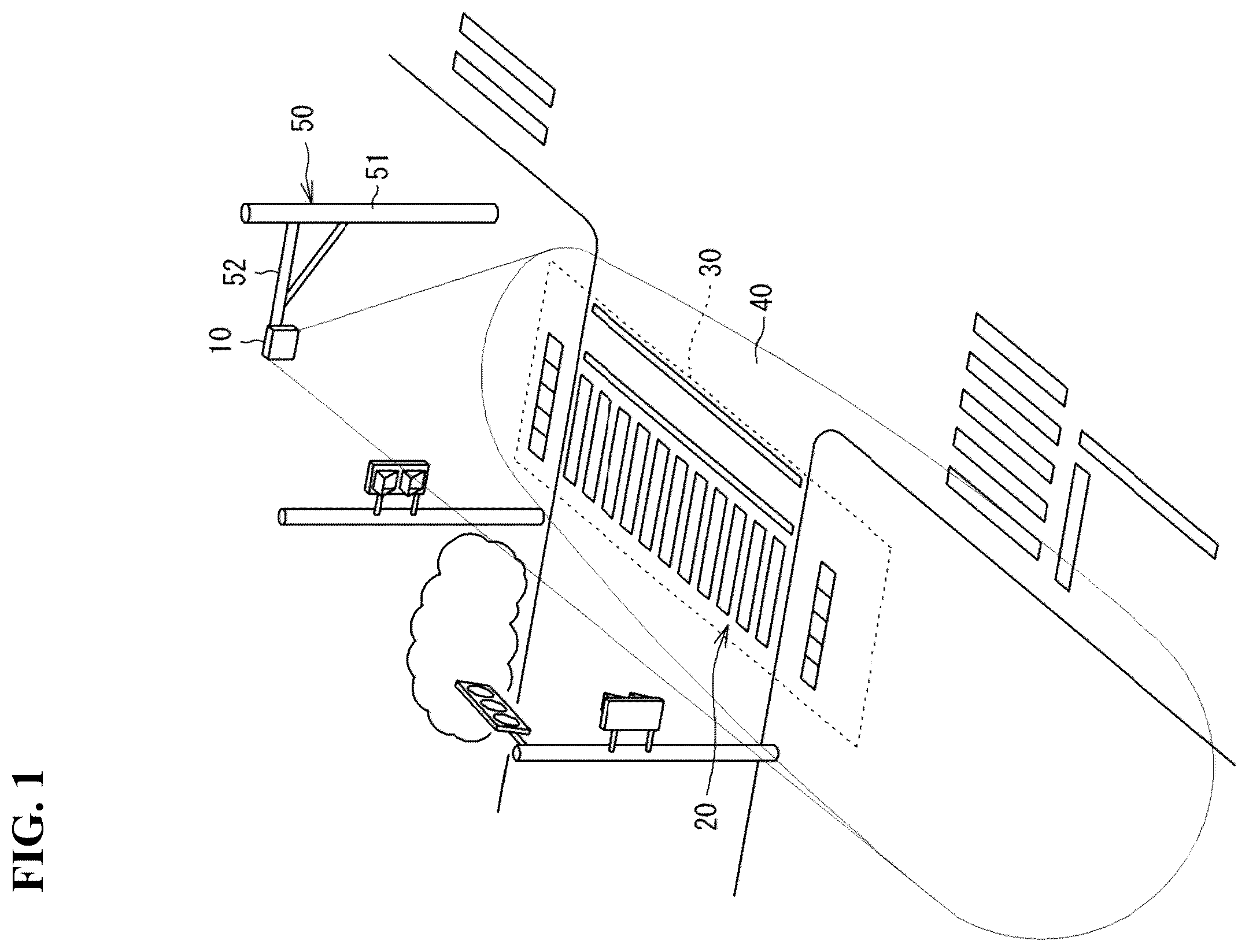 Patent US12597341 Figure 1 – Installation support device for radio wave sensor, computer program, method of determining installation position of radio wave sensor, and method of supporting installation of radio wave sensor