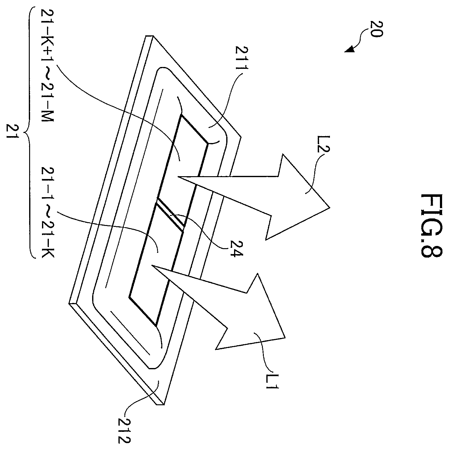 Patent US12597343 Figure 6 – Light emitting device and traffic system