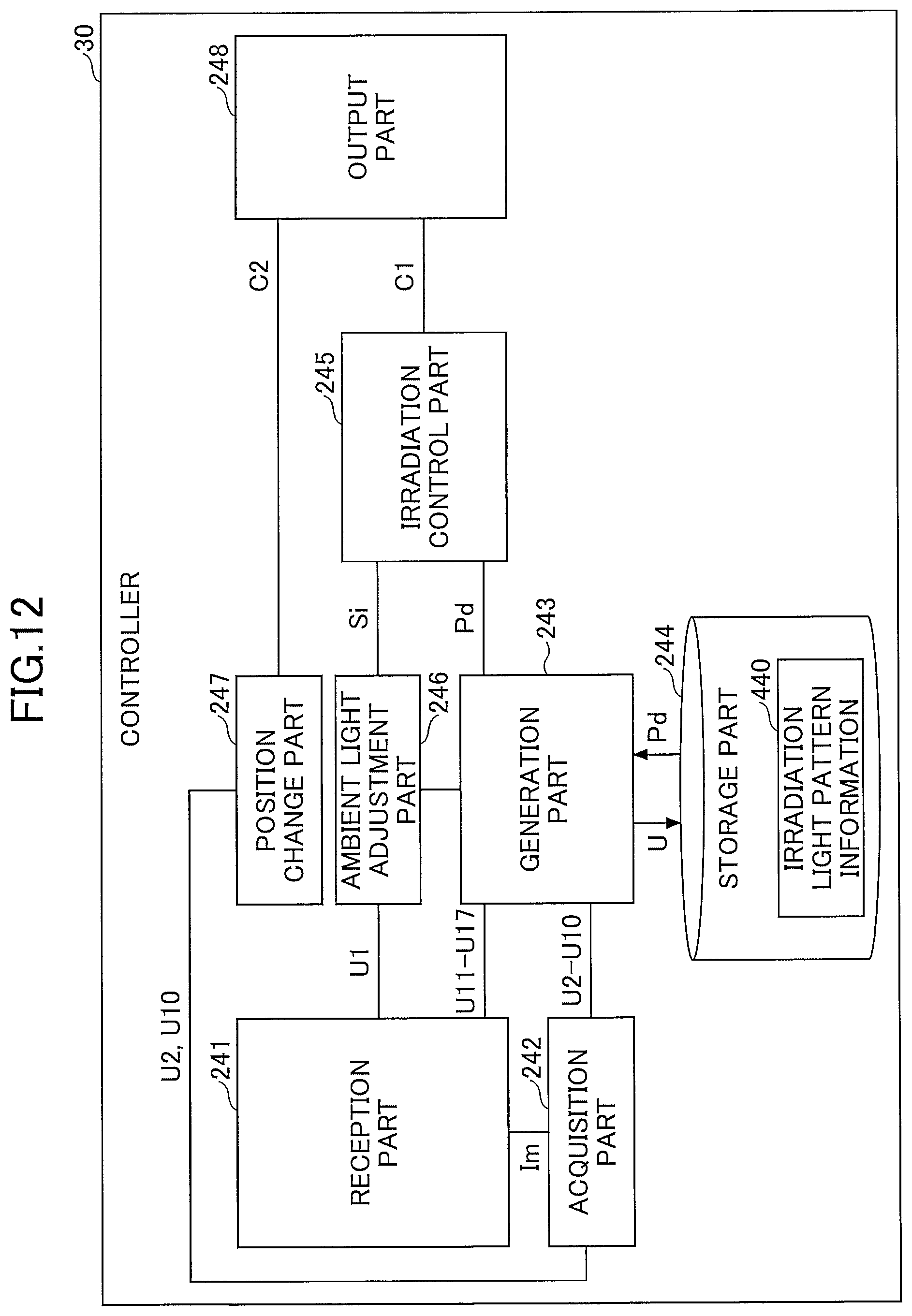 Patent US12597343 Figure 10 – Light emitting device and traffic system