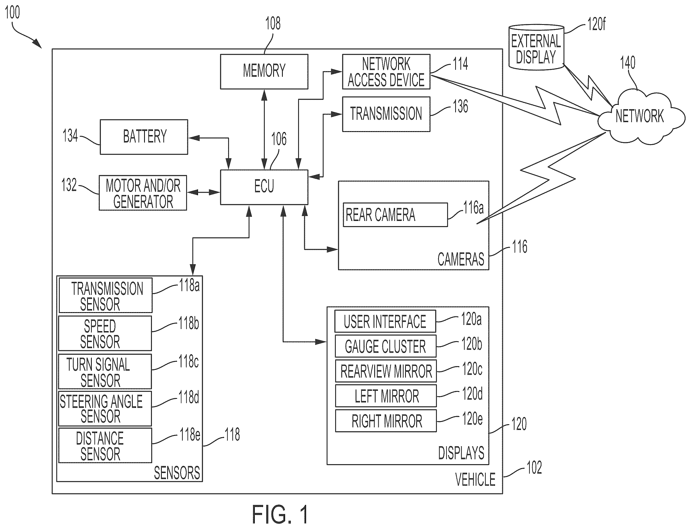 Patent US12597345 Figure 1 – Methods, systems, and devices for e-mirror traffic lane identification