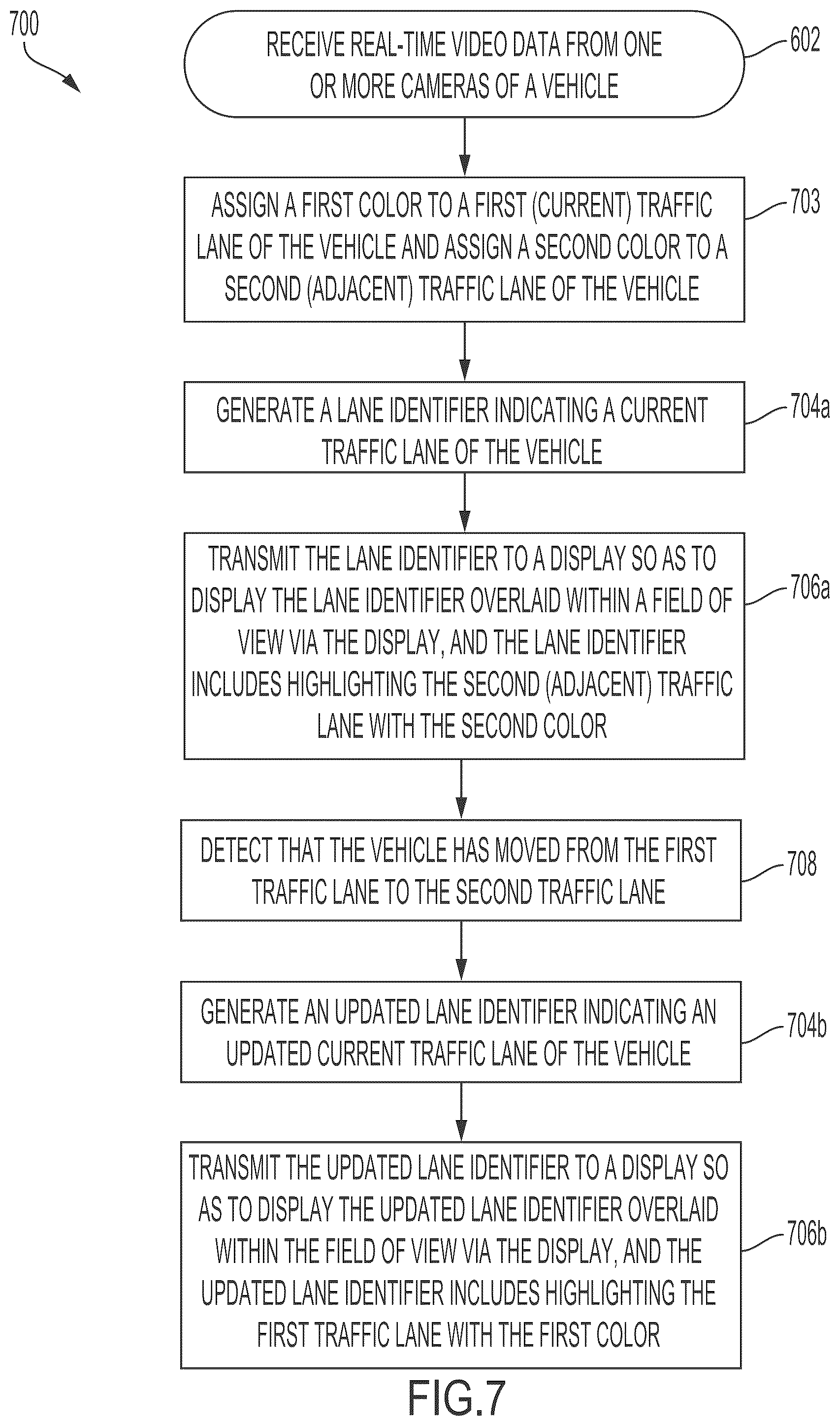 Patent US12597345 Figure 9 – Methods, systems, and devices for e-mirror traffic lane identification
