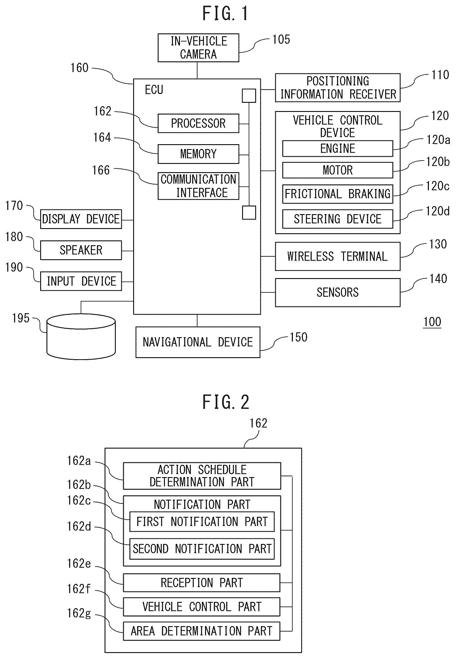 Patent US12597347 Figure 1 – Action schedule notification device for vehicle and action schedule notification method for vehicle