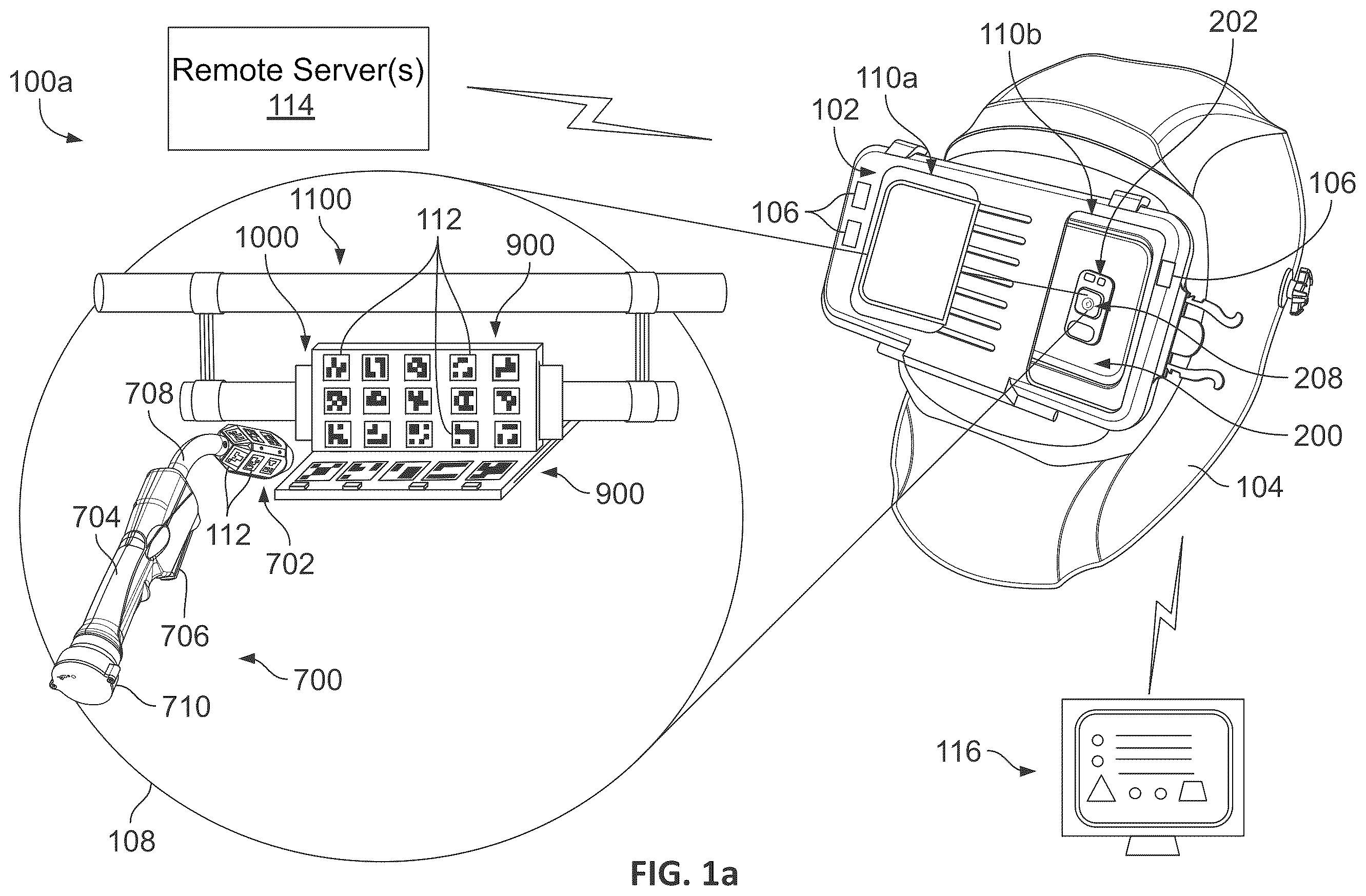 Patent US12597364 — Weld training simulations using desktop devices, modular workpieces, and simulated welding equipment — Figure 1