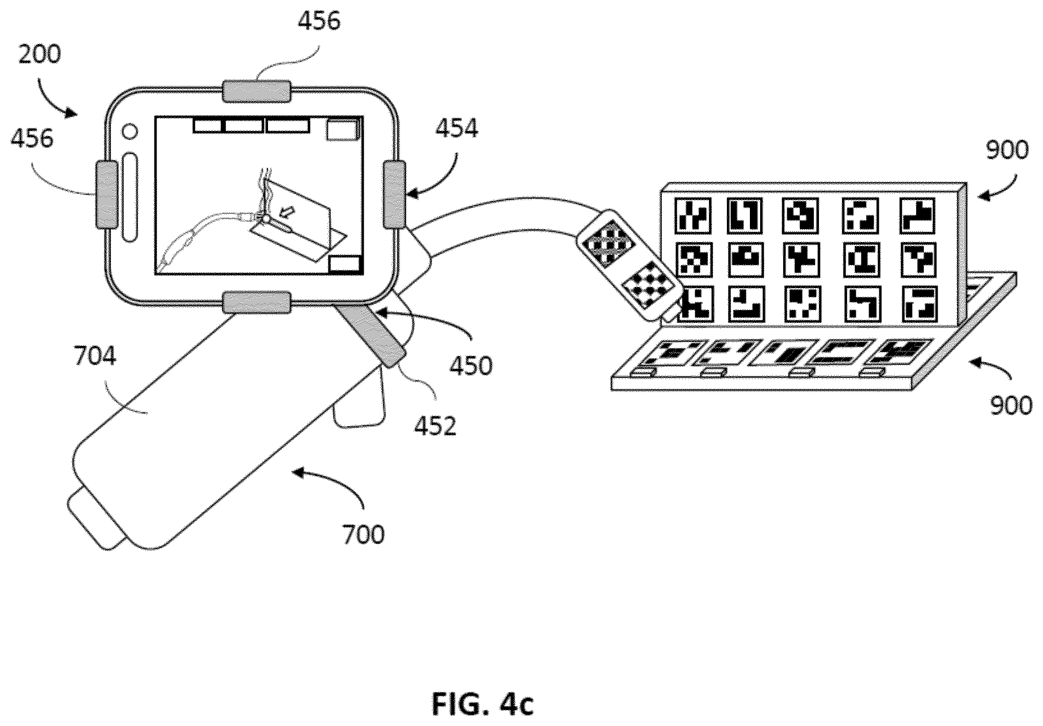 Patent US12597364 Figure 7 – Weld training simulations using desktop devices, modular workpieces, and simulated welding equipment