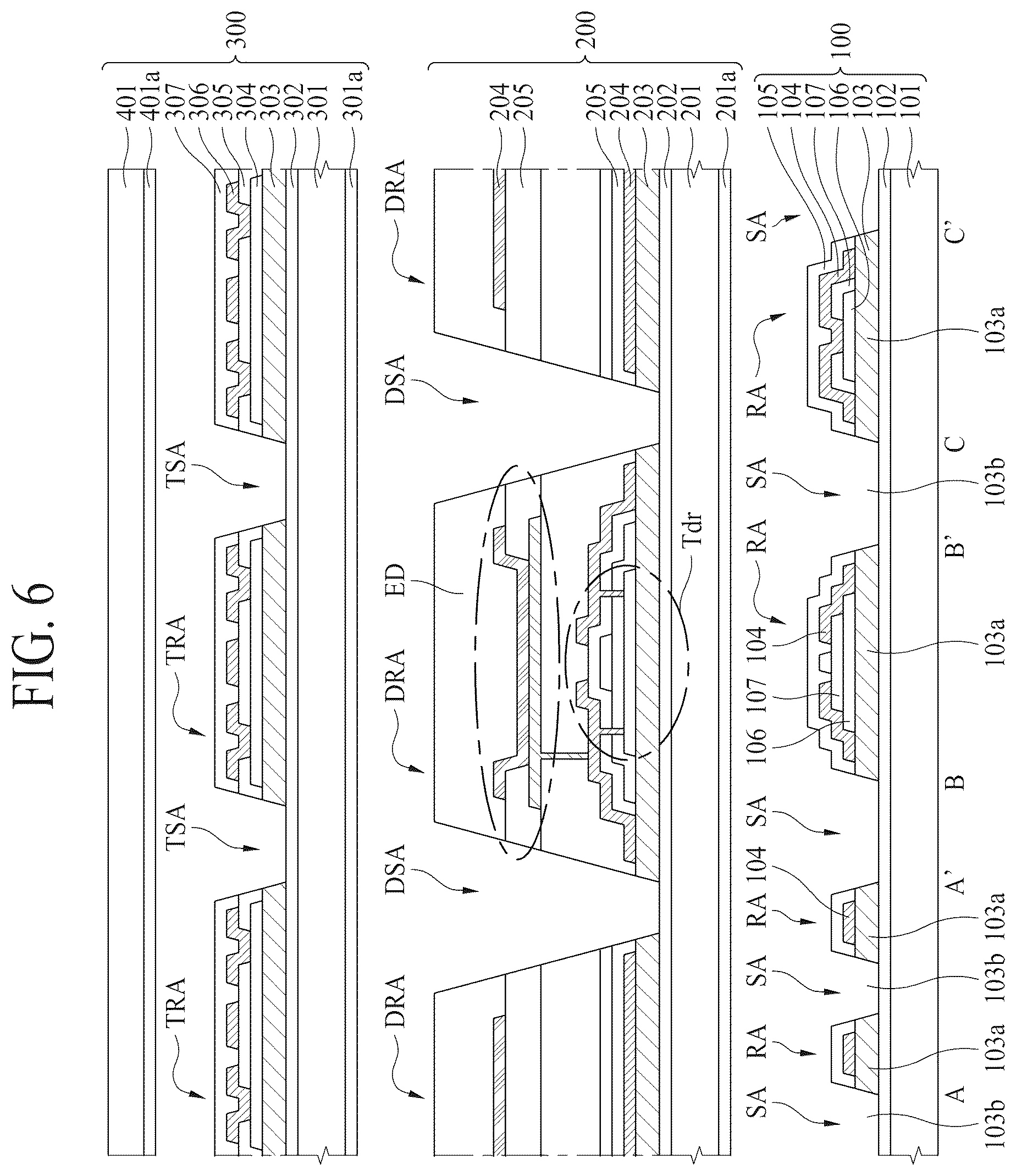 Patent US12597375 Figure 5 – Apparatus for sensing stretch having driving and receiving electrodes extending in two directions