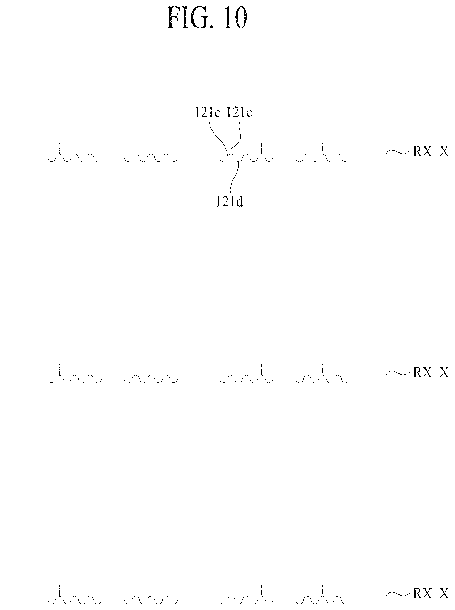 Patent US12597375 Figure 9 – Apparatus for sensing stretch having driving and receiving electrodes extending in two directions