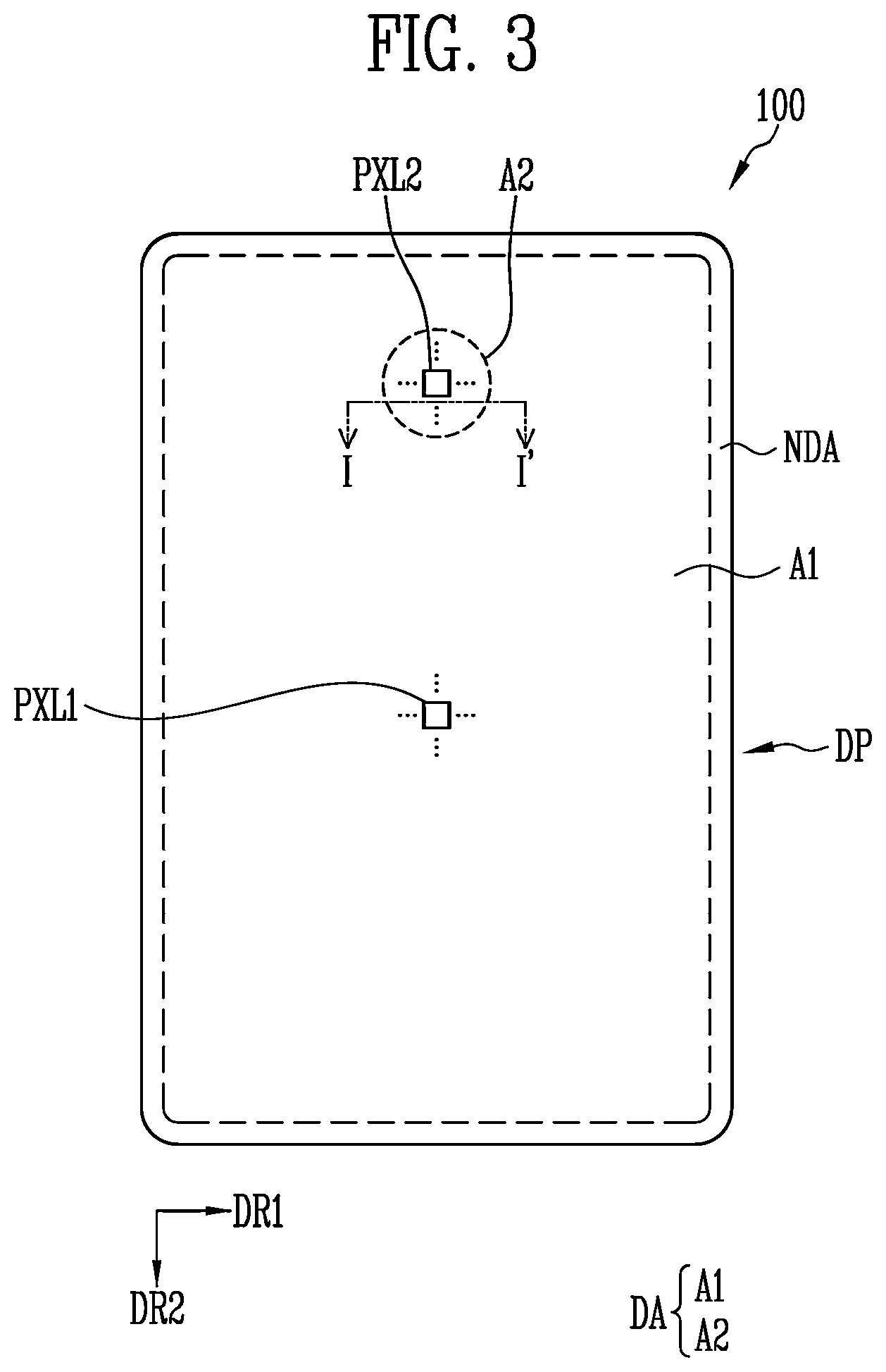 Patent US12597395 Figure 3 – Display device and method of driving the same