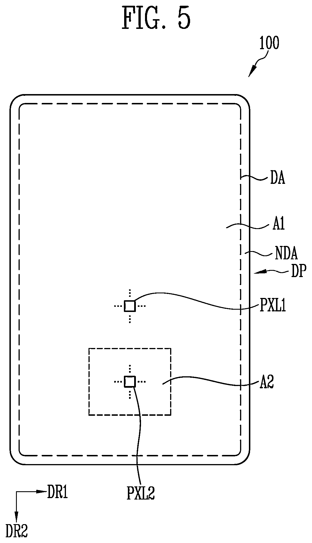 Patent US12597395 Figure 5 – Display device and method of driving the same