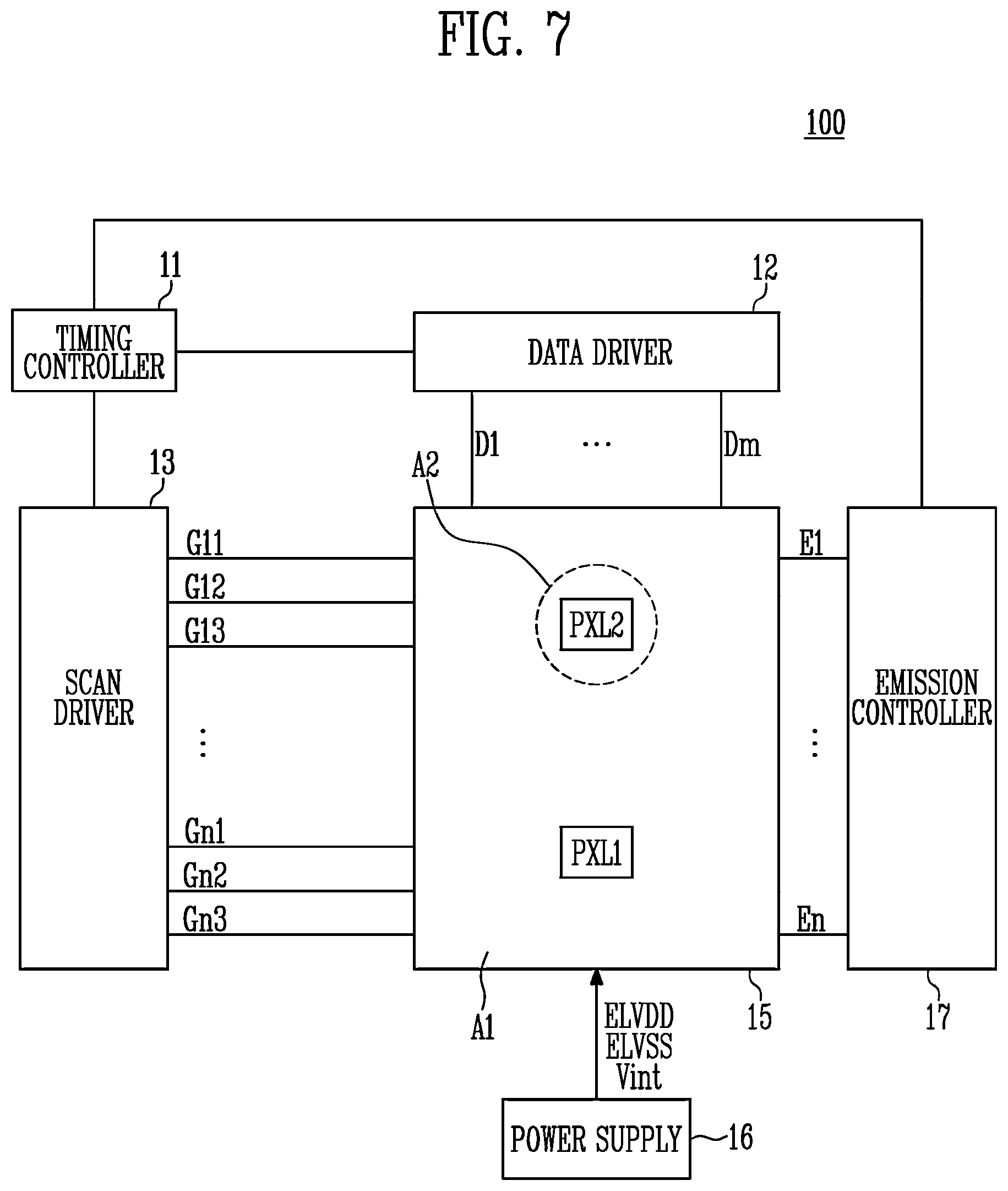 Patent US12597395 Figure 7 – Display device and method of driving the same