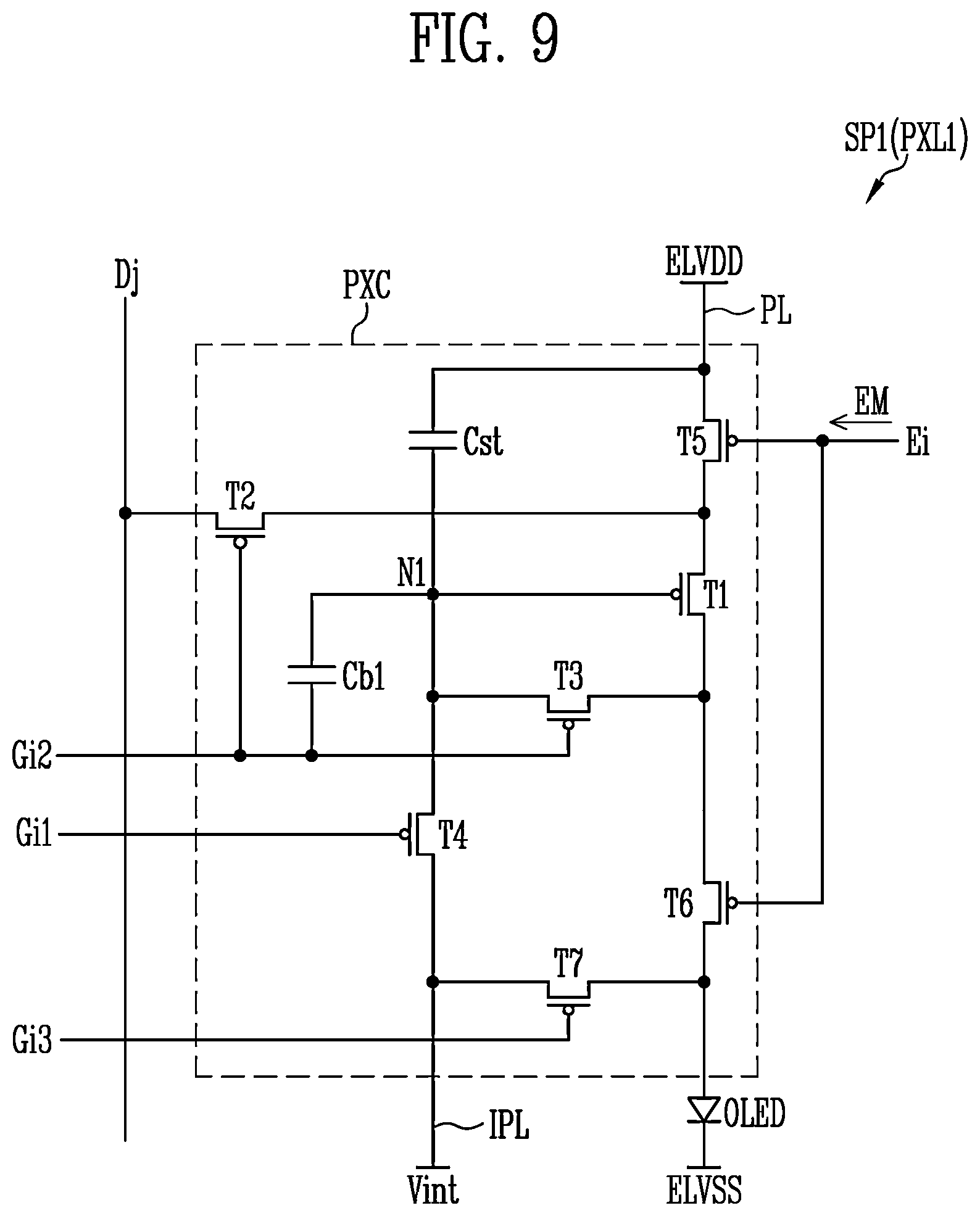 Patent US12597395 Figure 9 – Display device and method of driving the same