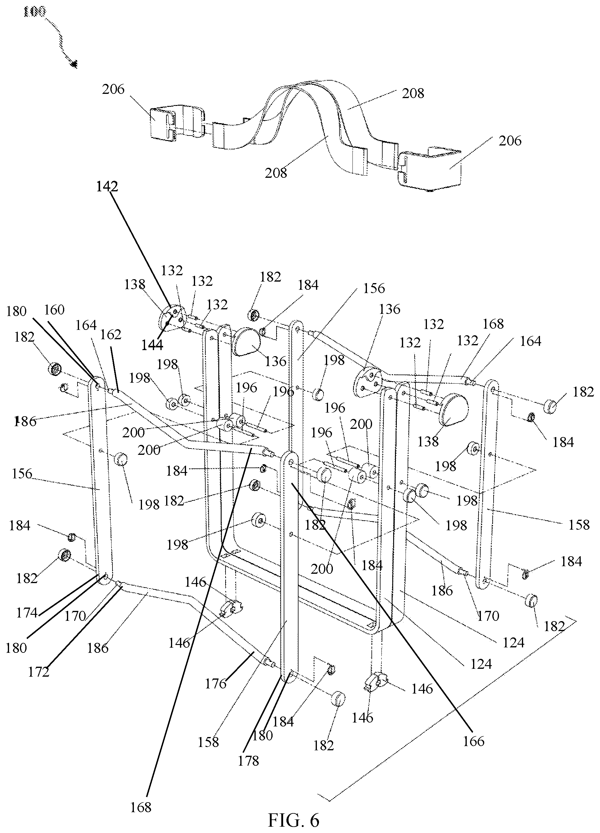 Patent US12597404 Figure 6 – Portable gravity-grip musical instrument stand