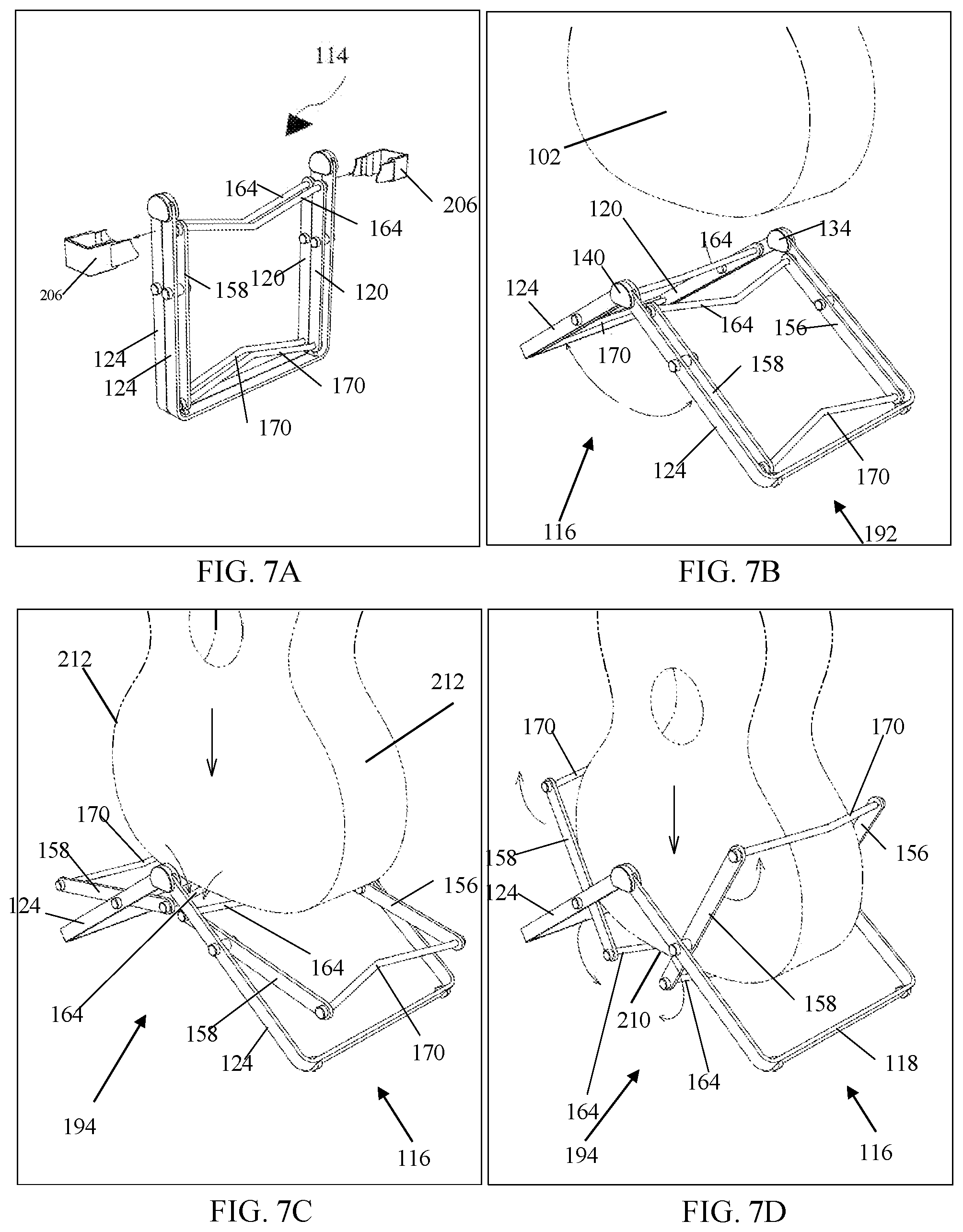 Patent US12597404 Figure 7 – Portable gravity-grip musical instrument stand