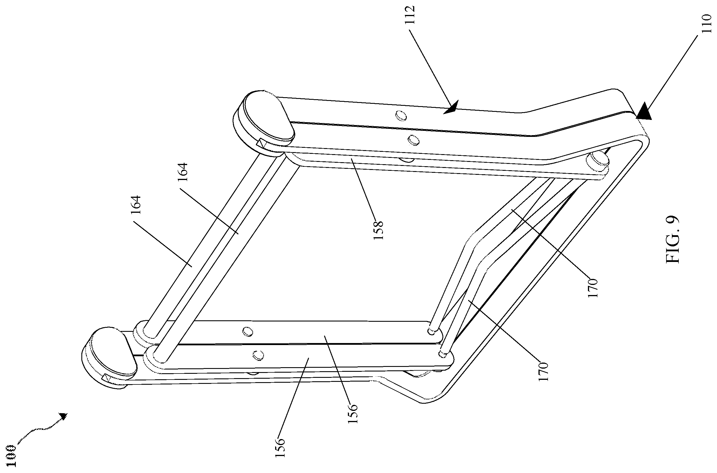 Patent US12597404 Figure 9 – Portable gravity-grip musical instrument stand