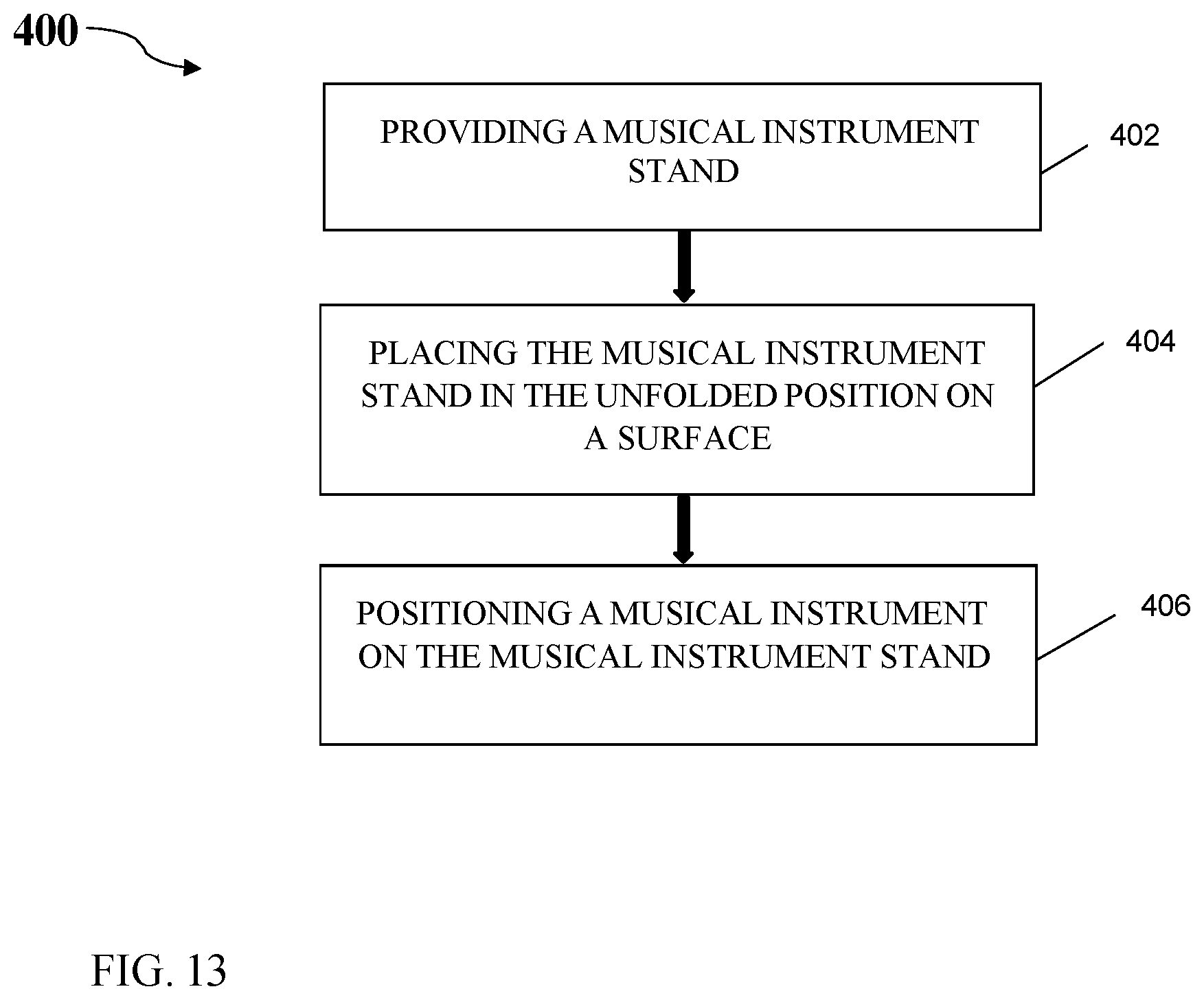 Patent US12597404 Figure 13 – Portable gravity-grip musical instrument stand