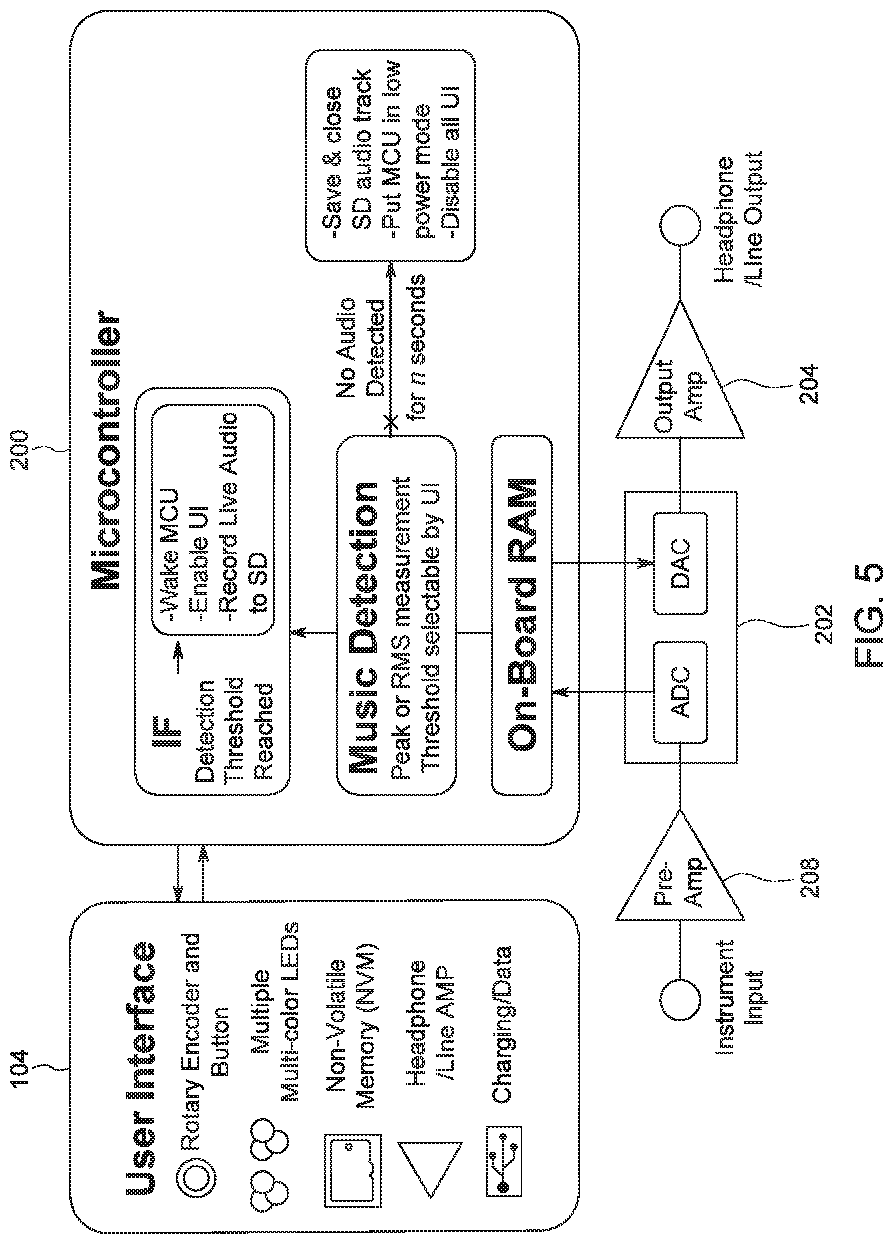Patent US12597405 Figure 5 – Auto-recording for musical instrument