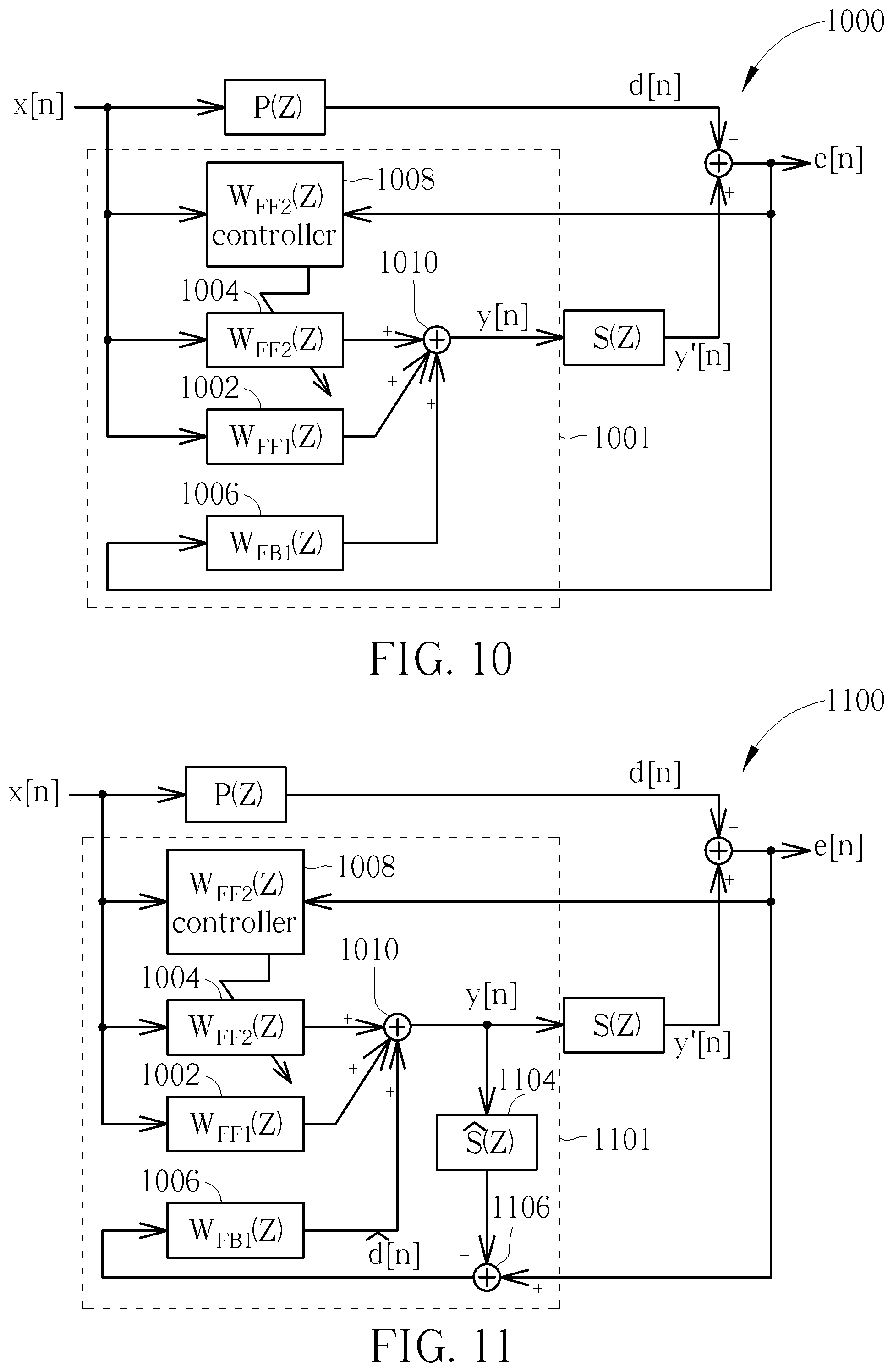 Patent US12597410 Figure 7 – Active noise control circuit with multiple filters connected in parallel fashion and associated method