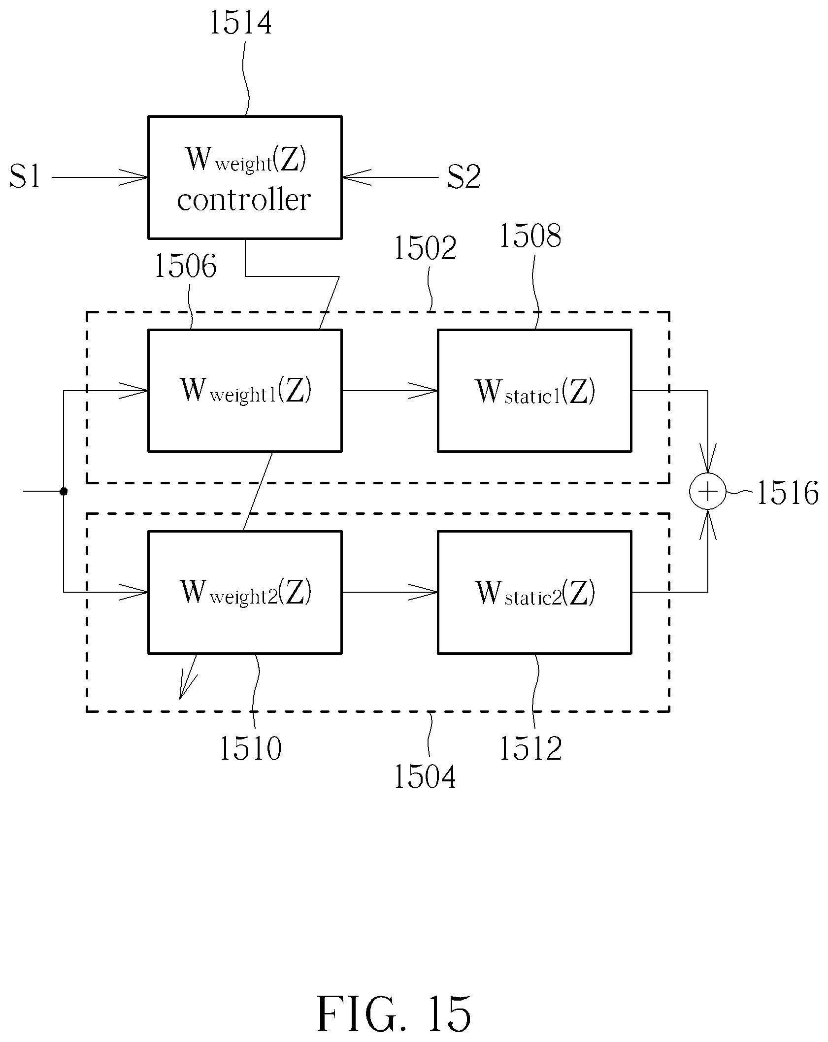 Patent US12597410 Figure 11 – Active noise control circuit with multiple filters connected in parallel fashion and associated method