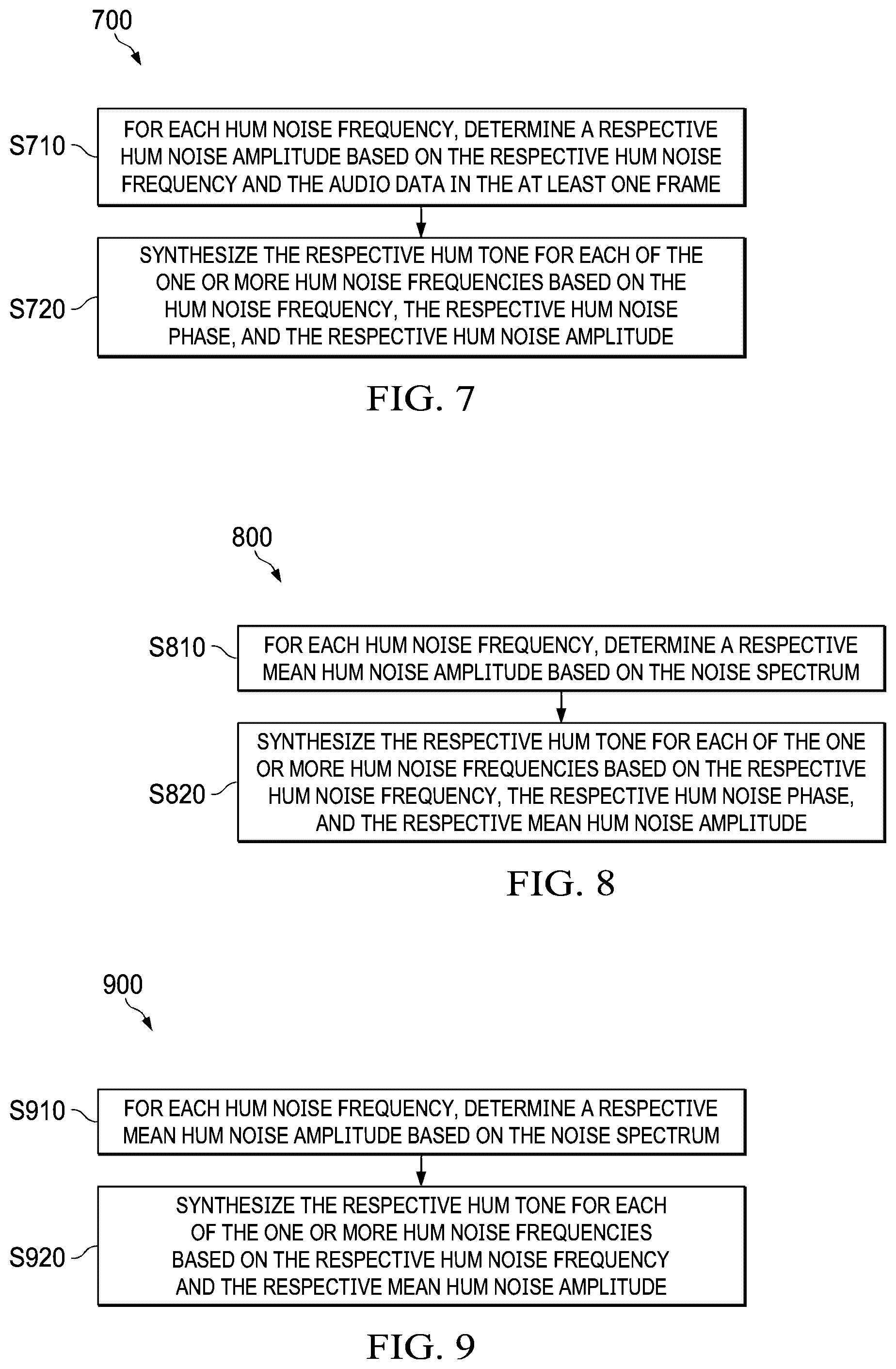 Patent US12597432 Figure 4 – Hum noise detection and removal for speech and music recordings