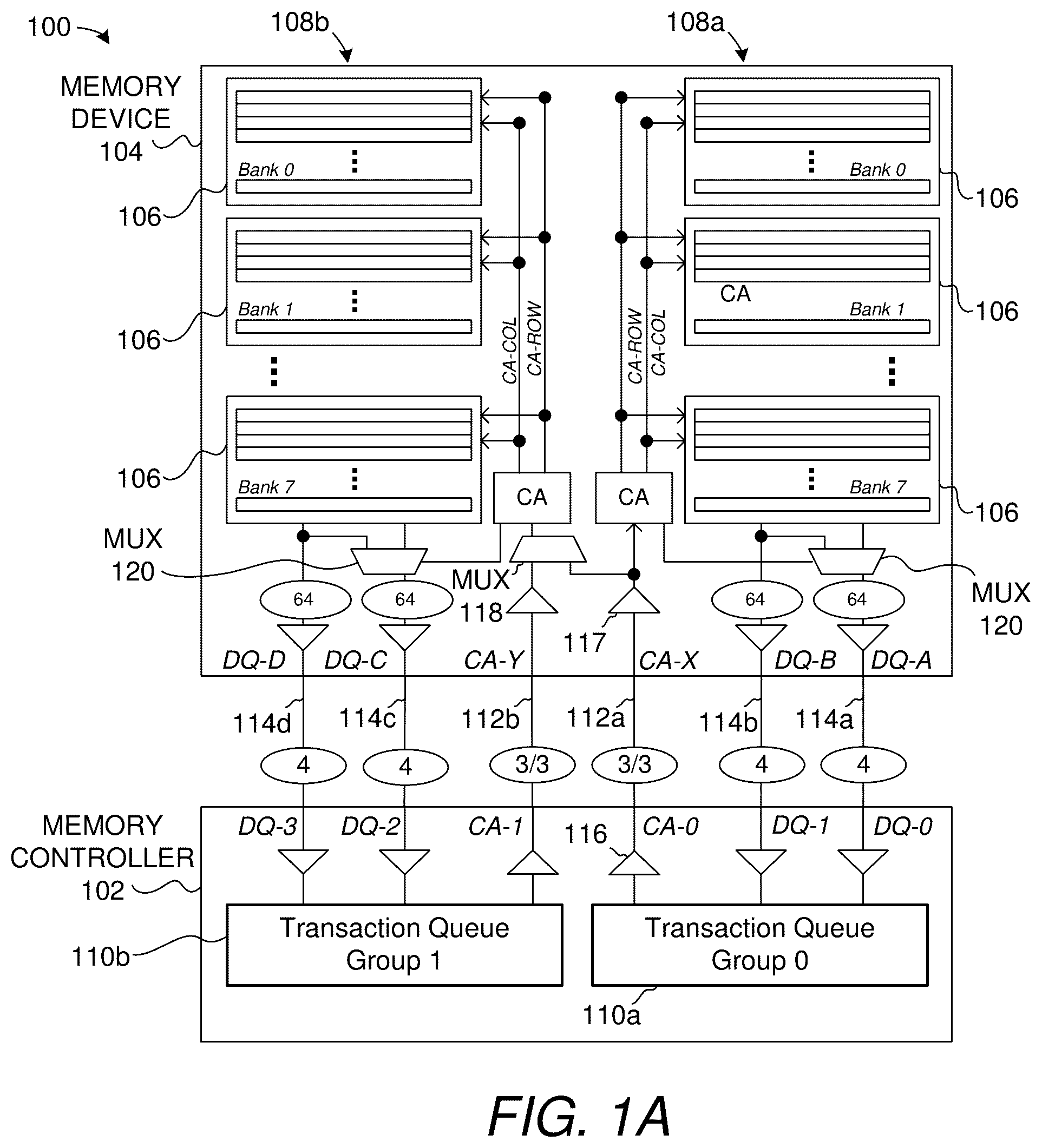 Patent US12597454 — Memory component timed by programmably-selected clock edge — Figure 1