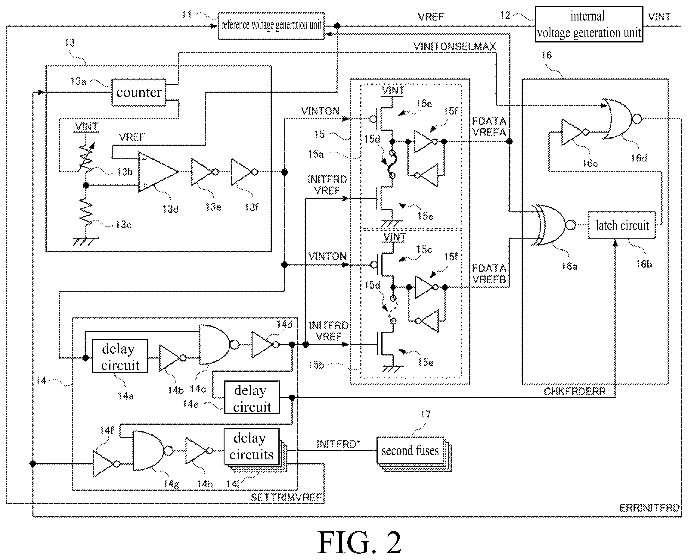 Patent US12597457 Figure 2 – Initial setting device of semiconductor memory to determine valid setting