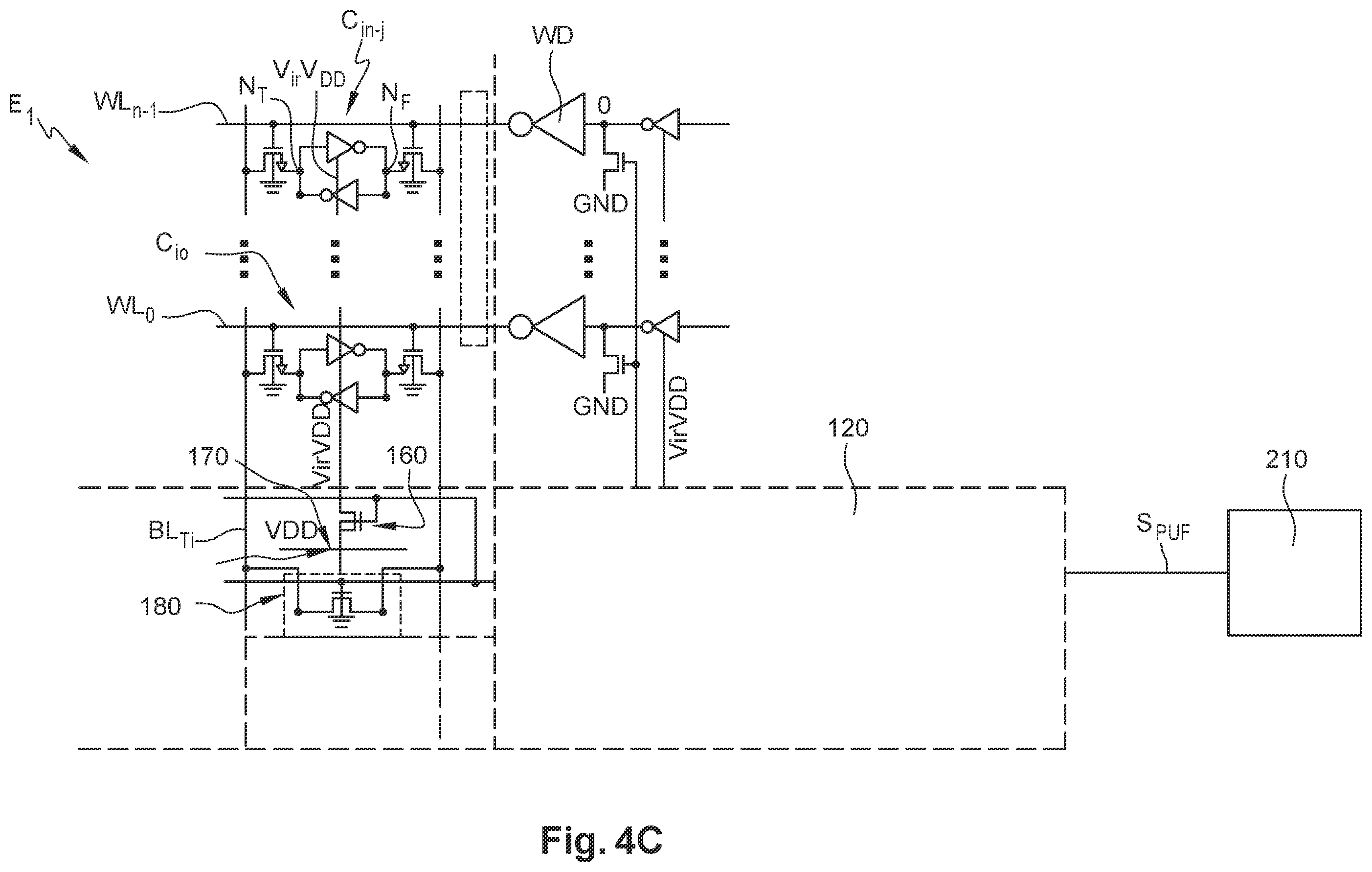 Patent US12597464 Figure 4 – SRAM with PUF dedicated sector standing-by