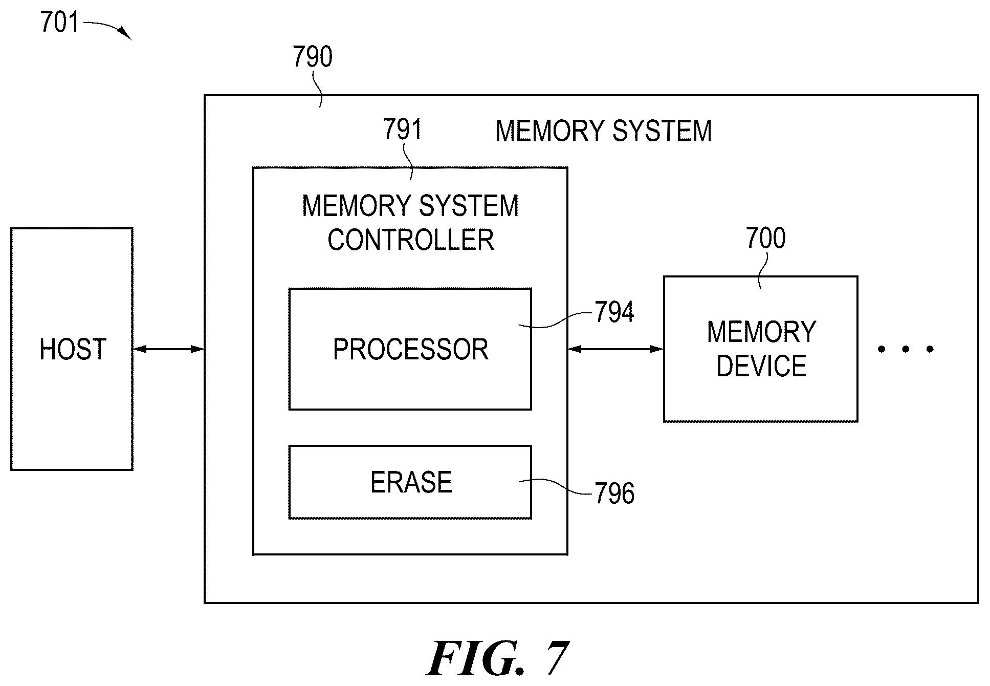 Patent US12597472 Figure 7 – Selectively erasing one of multiple erase blocks coupled to a same string using gate induced drain leakage
