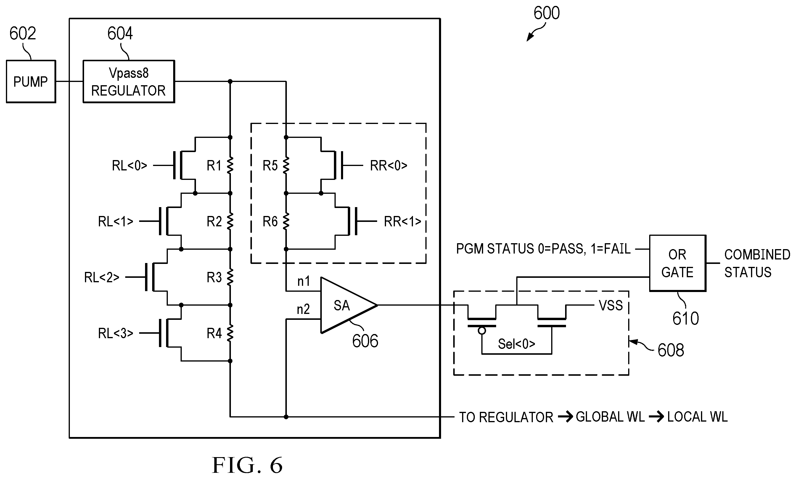 Patent US12597477 Figure 6 – Detection of leakage current in flash memory