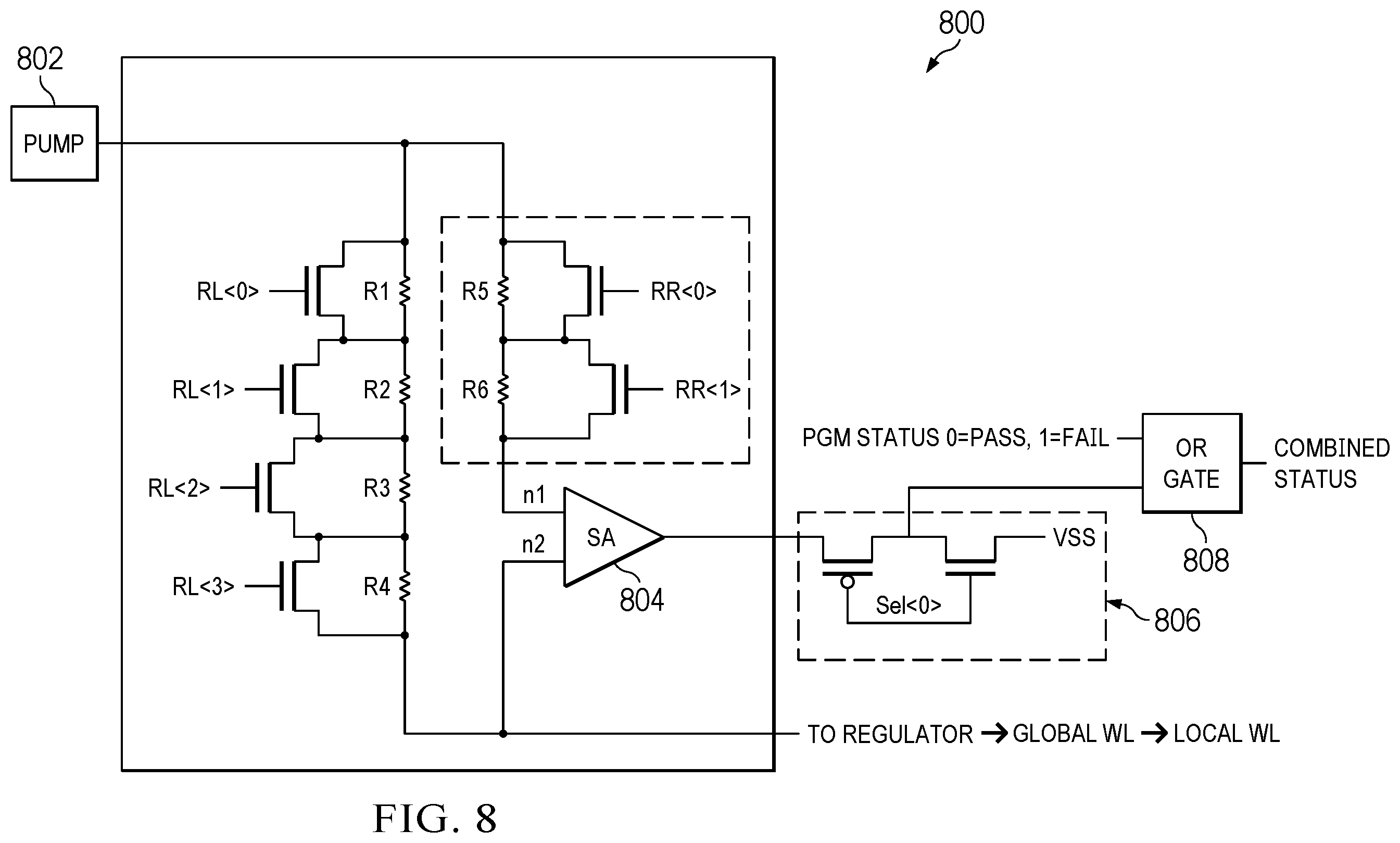 Patent US12597477 Figure 8 – Detection of leakage current in flash memory